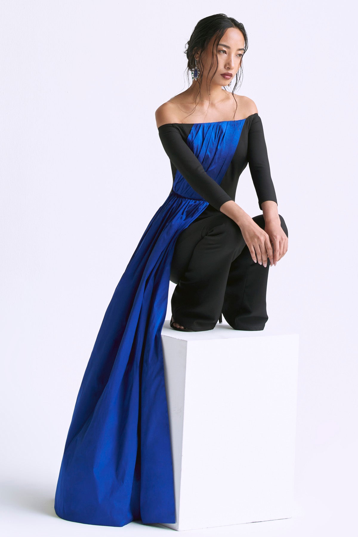 Contrast Draped Co-ord Set