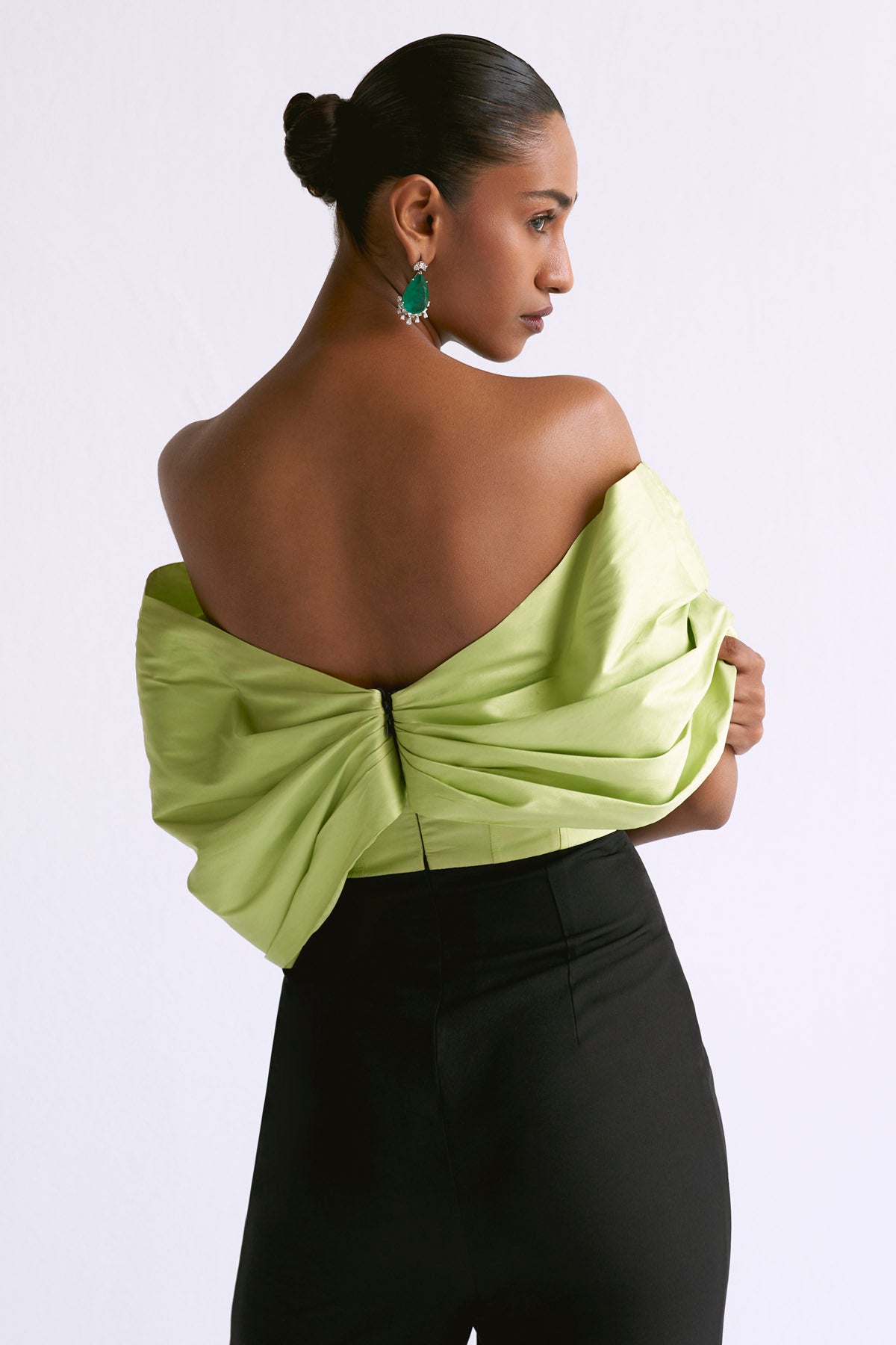 Contrast Off Shoulder Jumpsuit