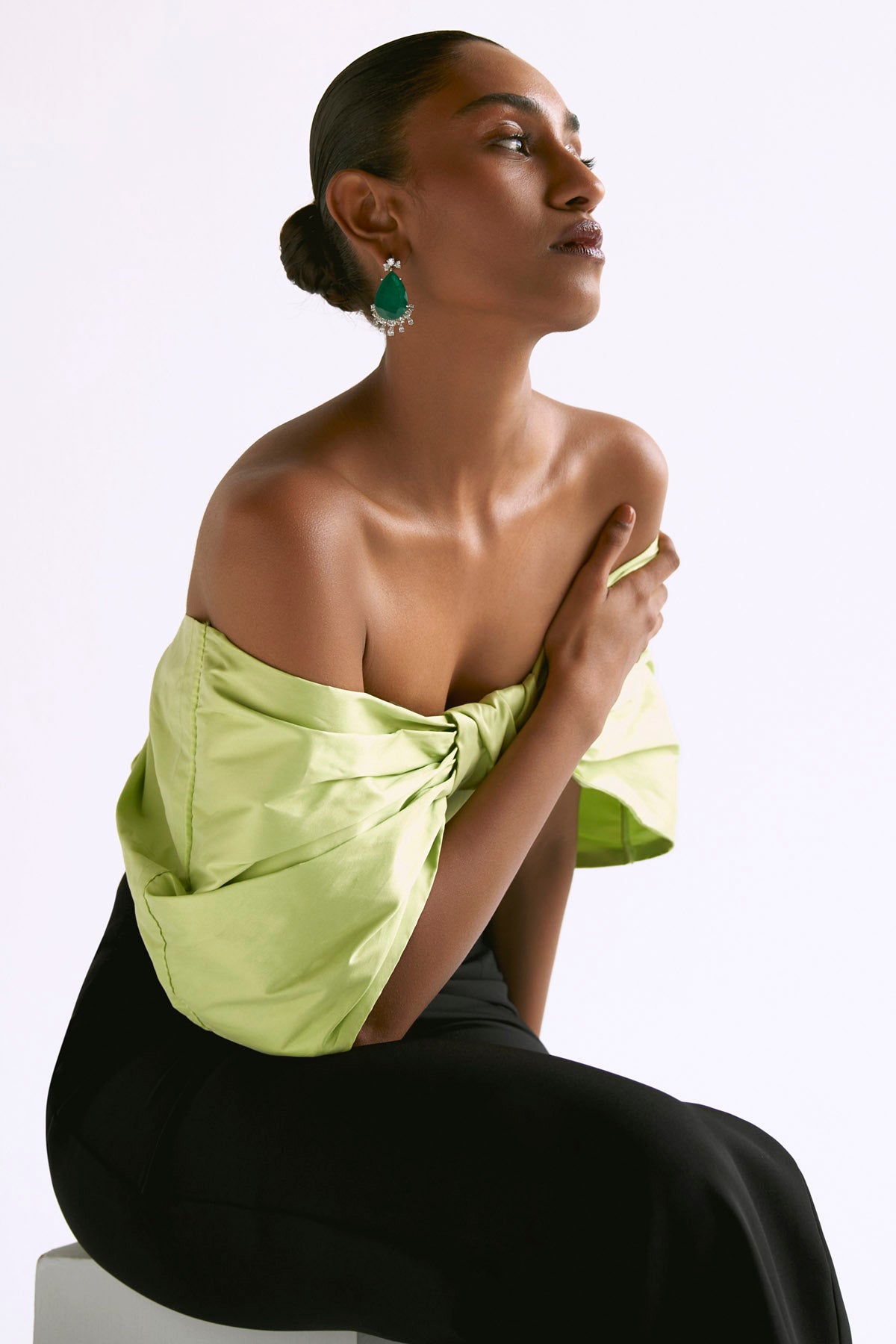 Contrast Off Shoulder Jumpsuit