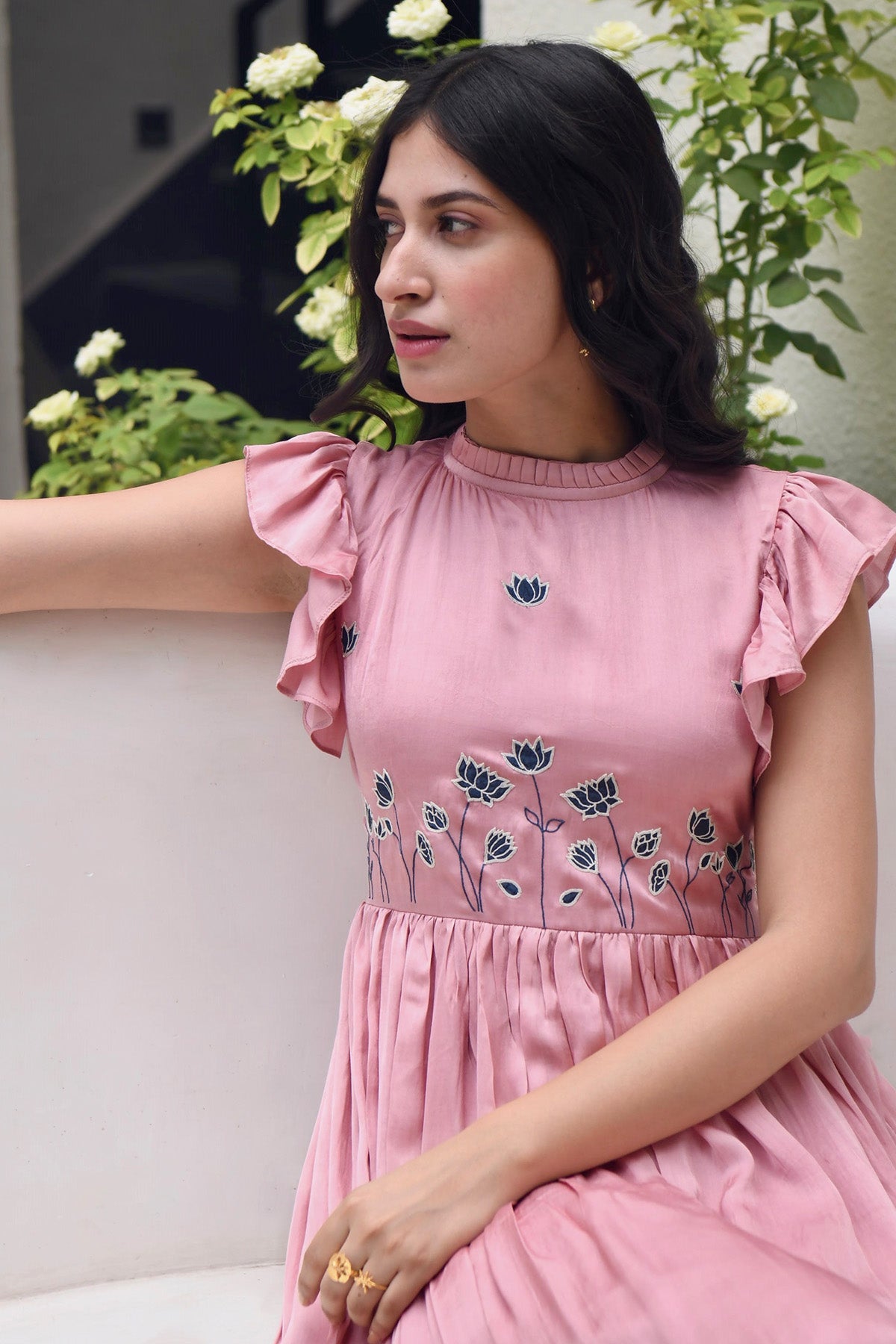 Coral Pink Tiered Maxi Dress