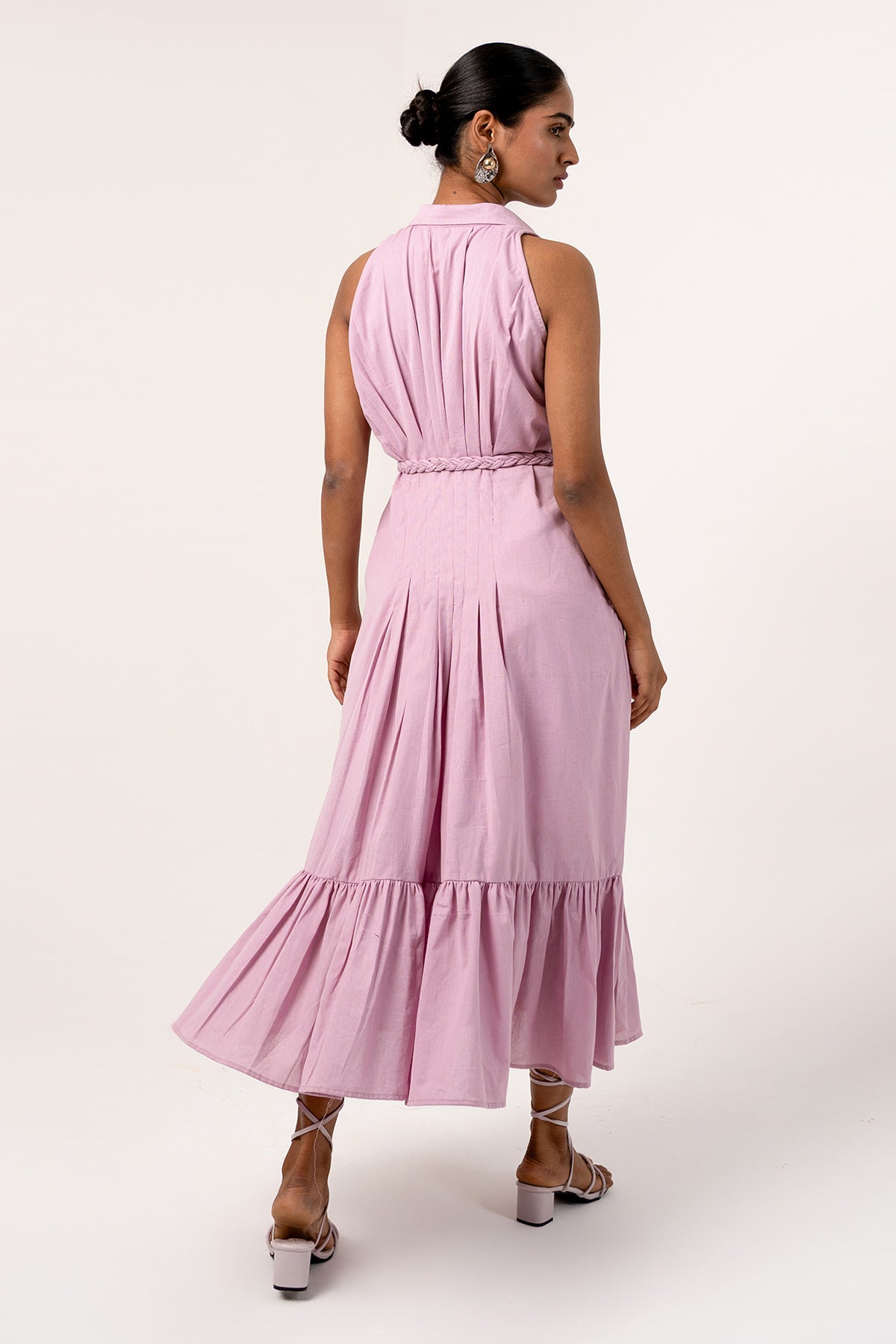 Coral Sleeveless Dress & Belt