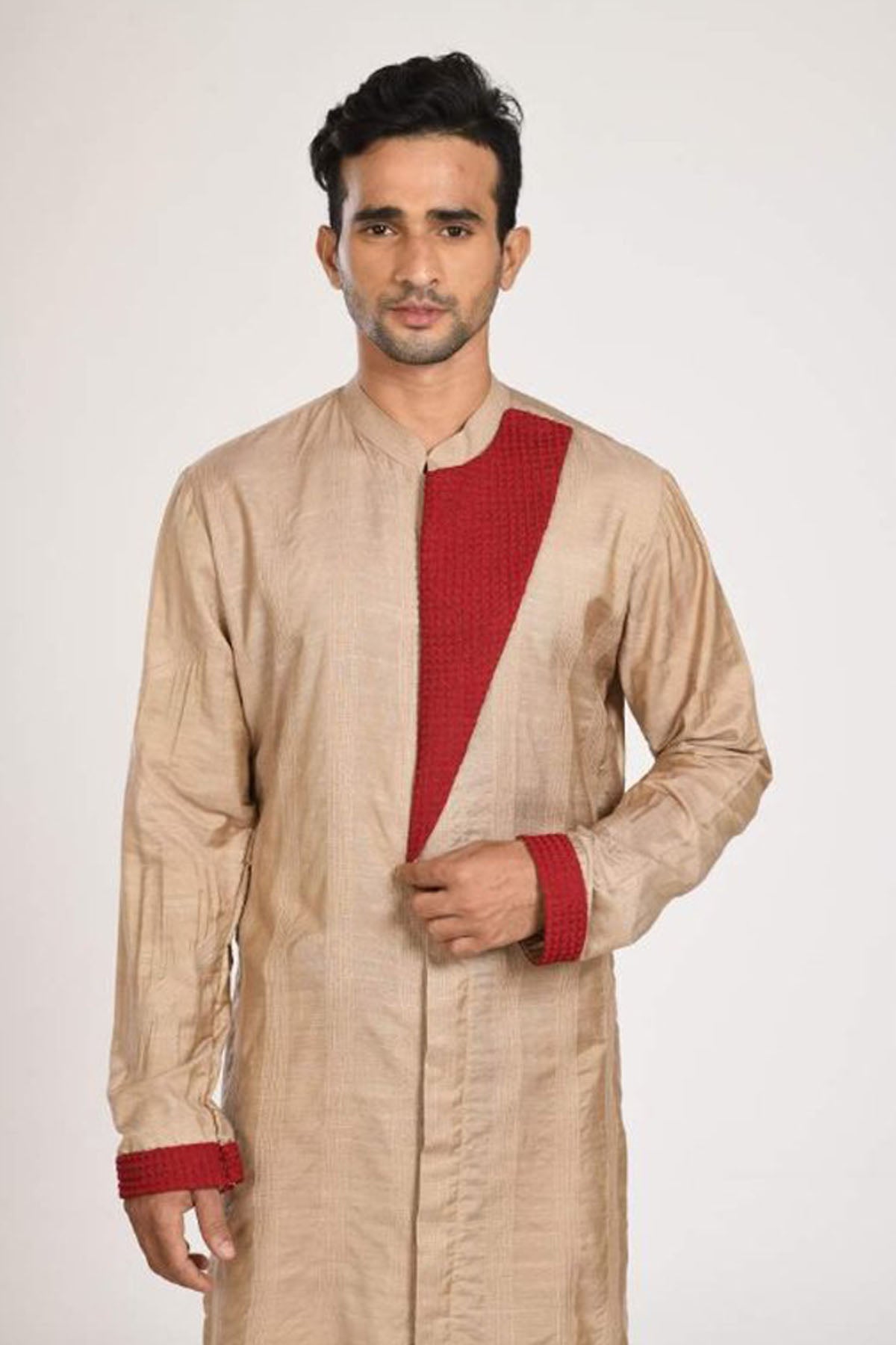 Cord Embroidered Kurta Set