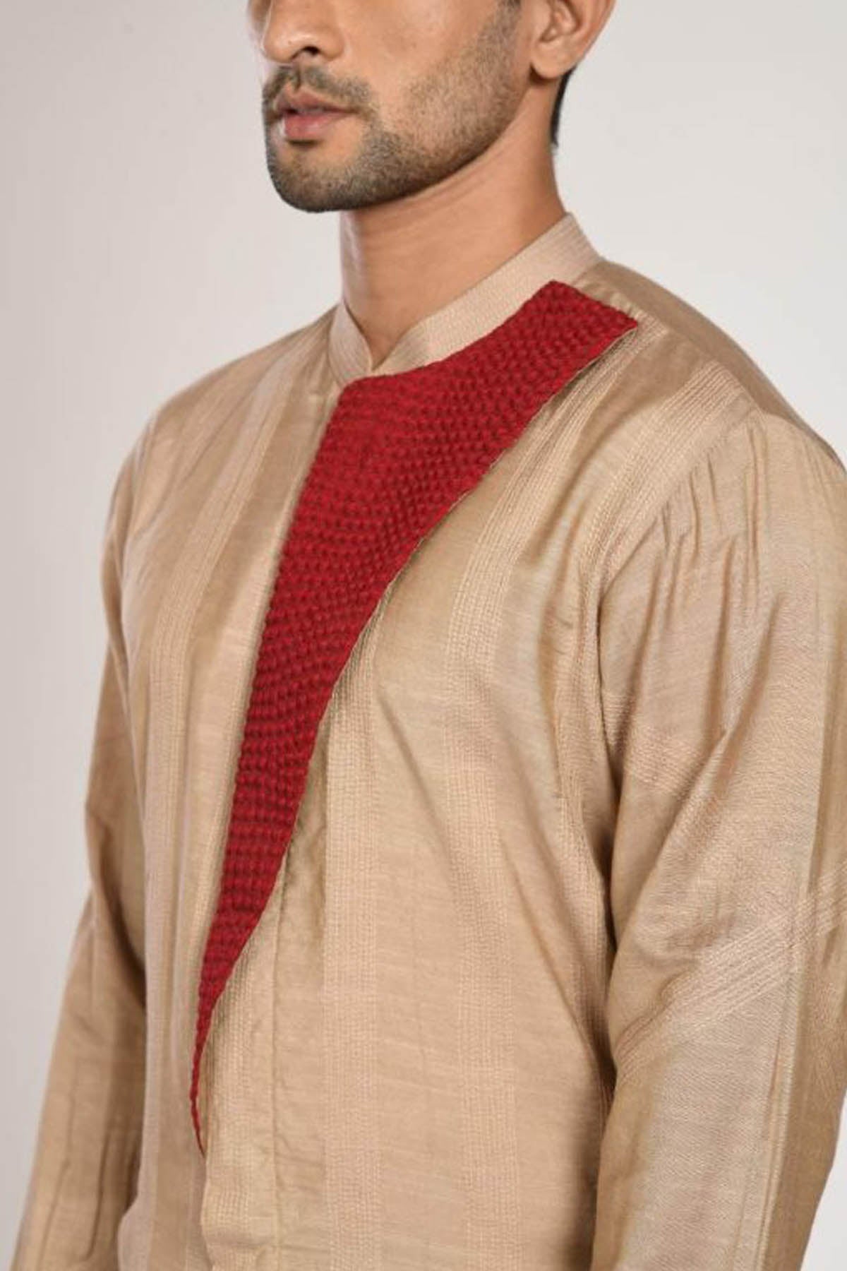 Cord Embroidered Kurta Set