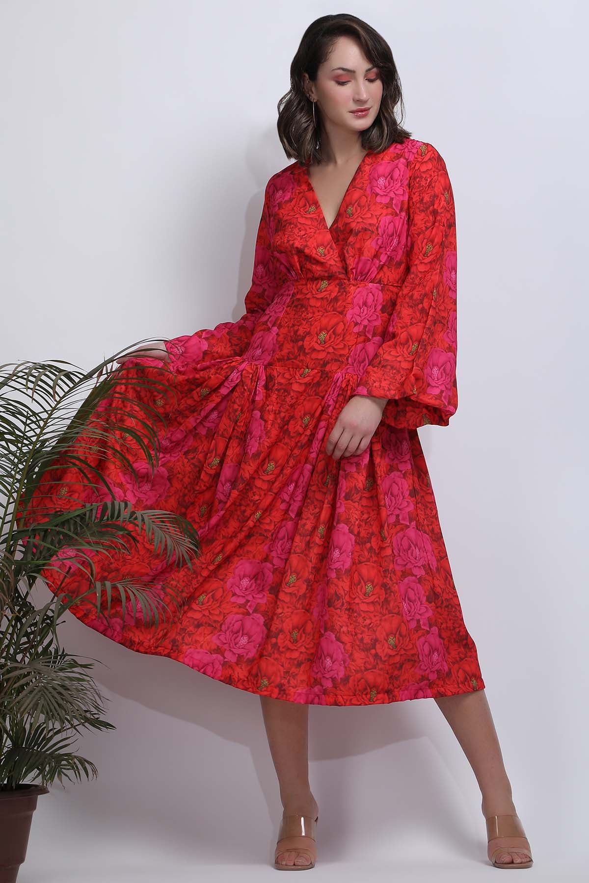 Corset Fitting Floral Dress