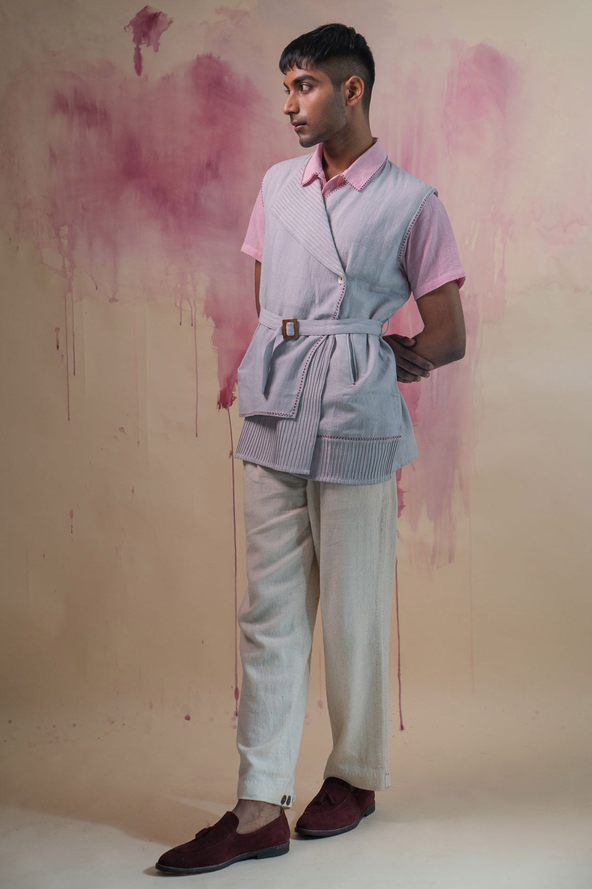 Cotton Asymmetric Jacket & Pants