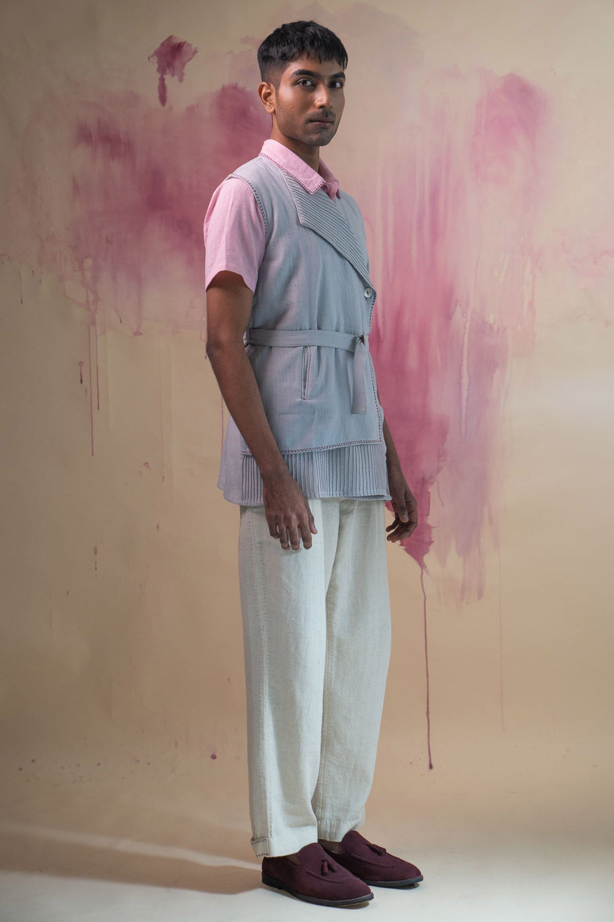 Cotton Asymmetric Jacket & Pants