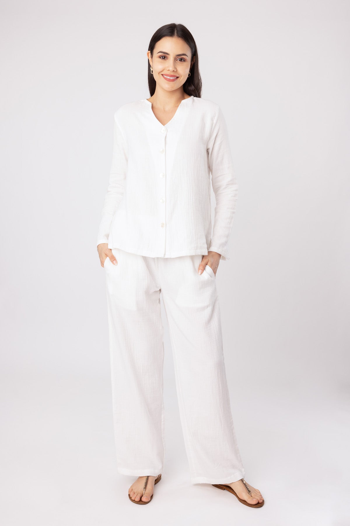 Cotton Blend Shirt & Pant Set