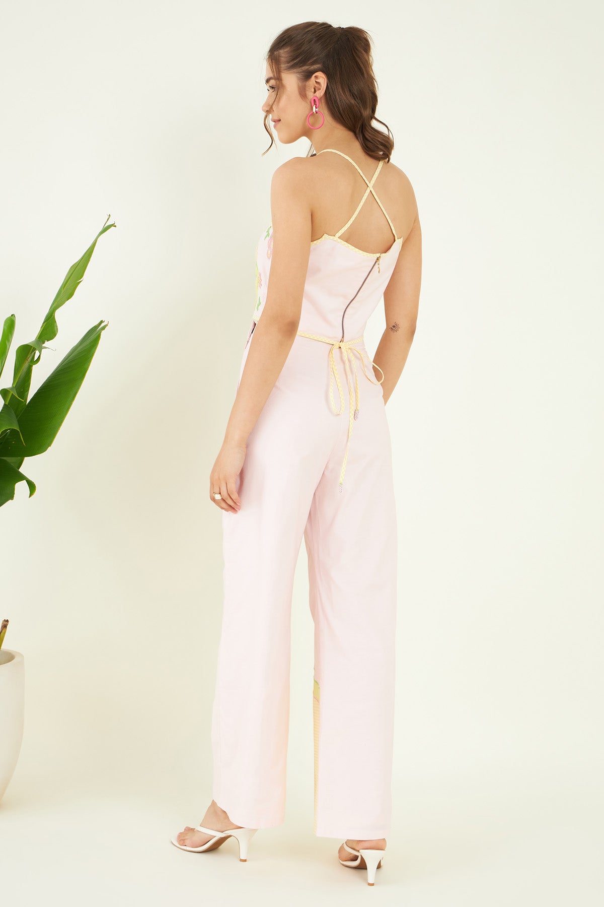 Cotton Crop Top & Pant Set
