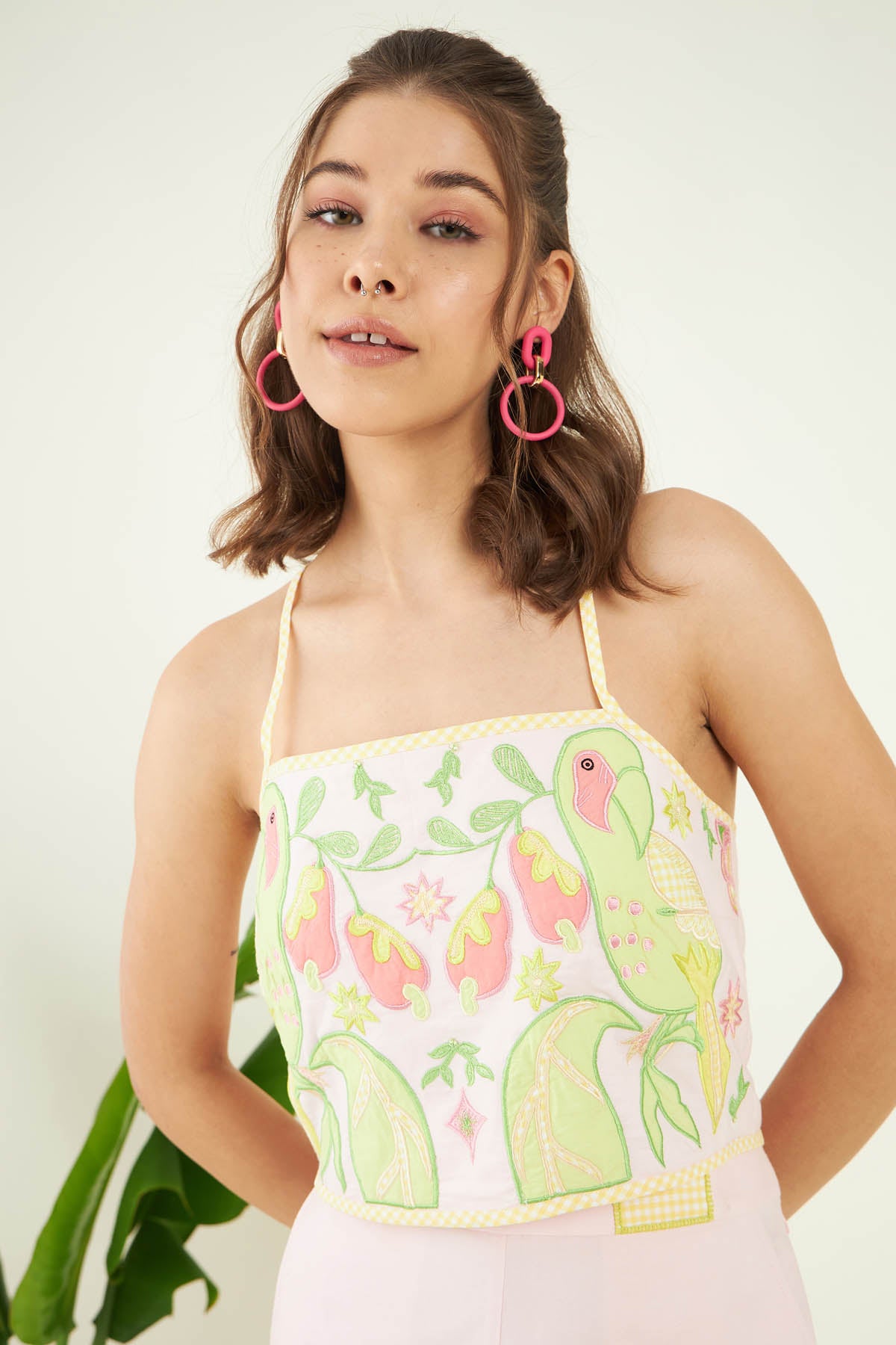 Cotton Crop Top & Pant Set