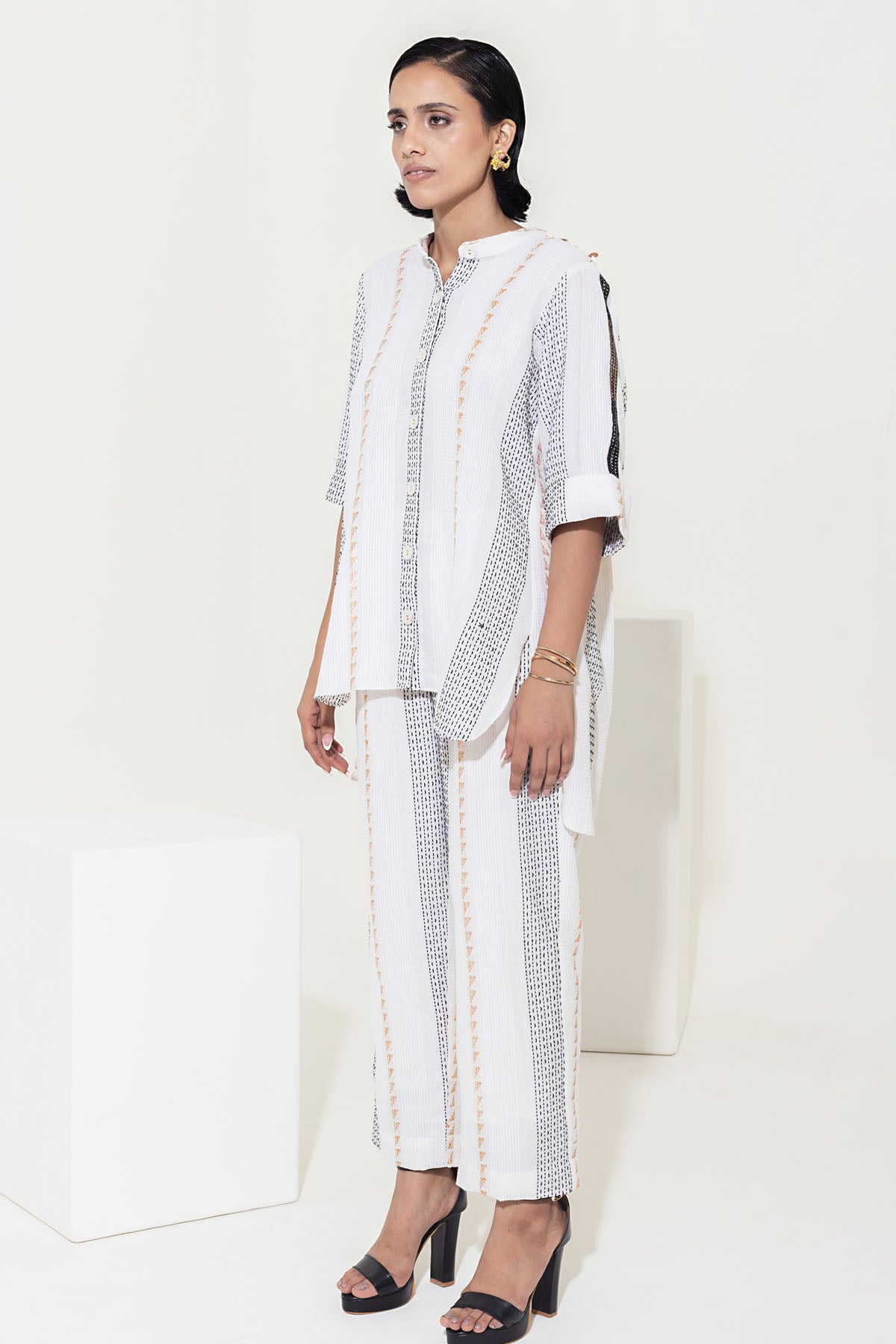 Cotton Ivory Button Down Shirt