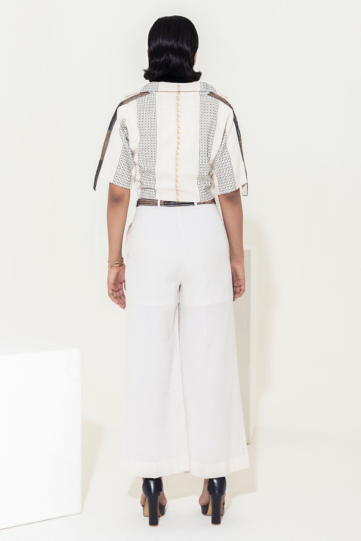 Cotton Ivory Cropped Jacket