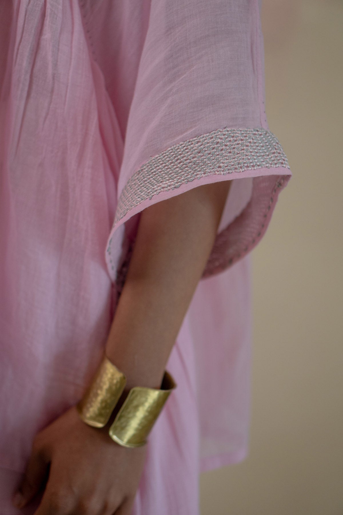 Cotton Kaftan Top & Slit Pants