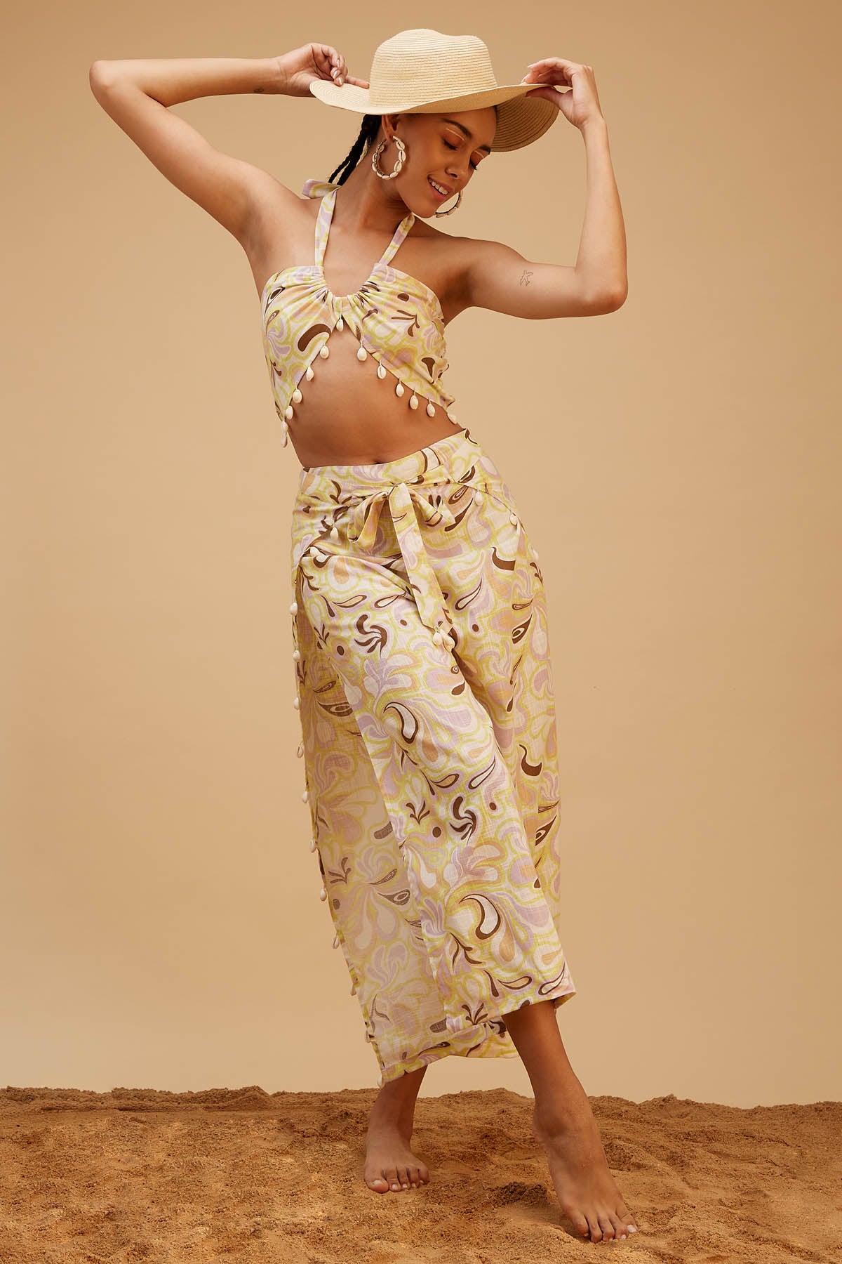Cotton Printed Yellow Co-ord Set