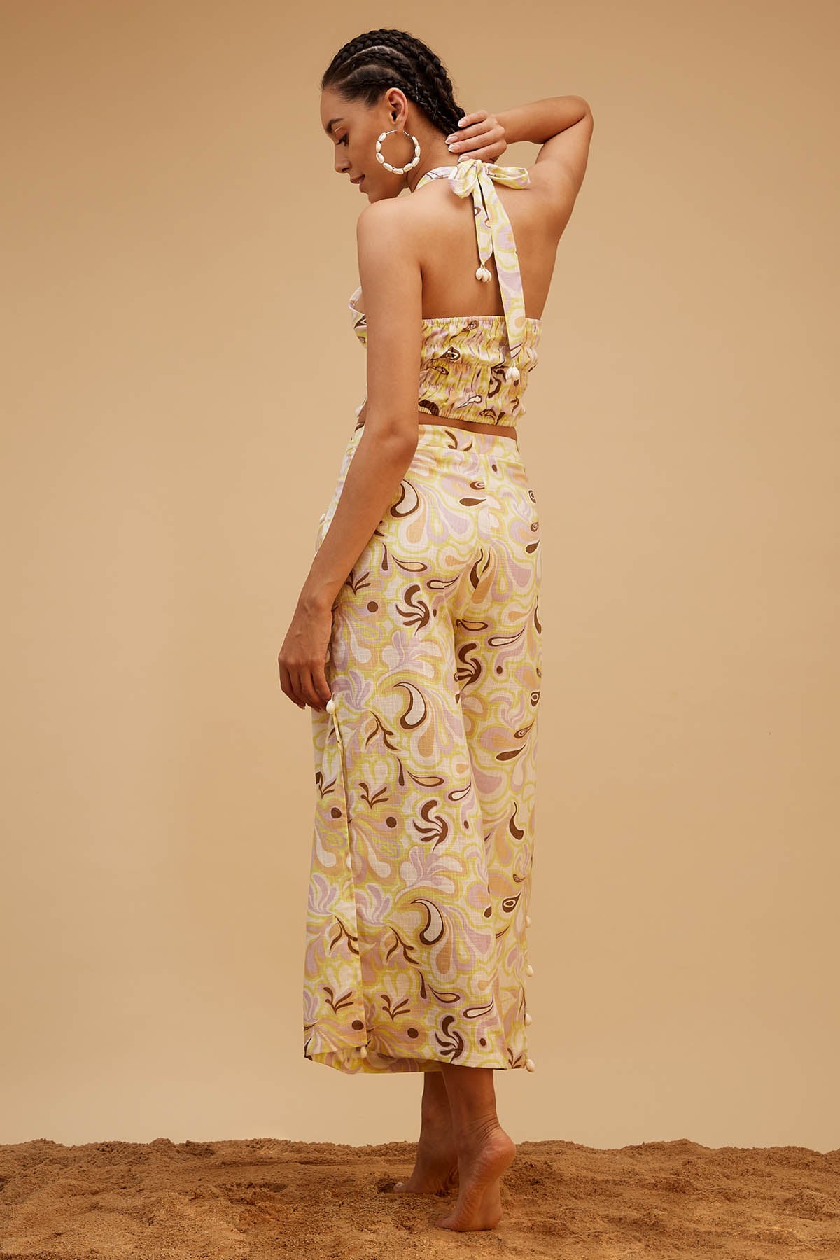Cotton Printed Yellow Co-ord Set