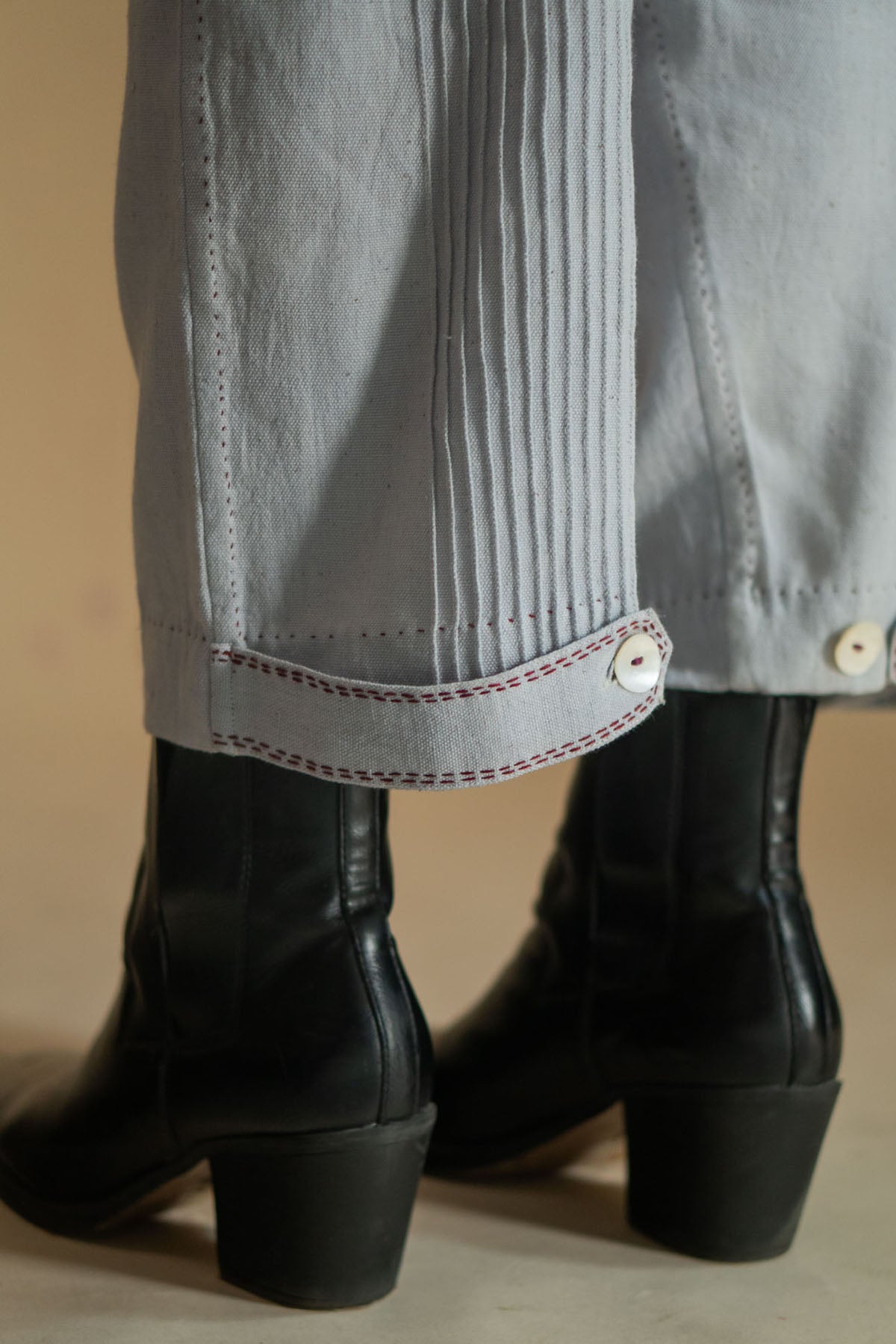 Cotton Ruched Top & Pant Set