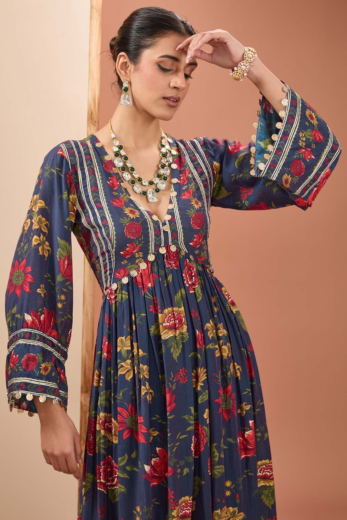 Cotton Silk Printed Kurta Set