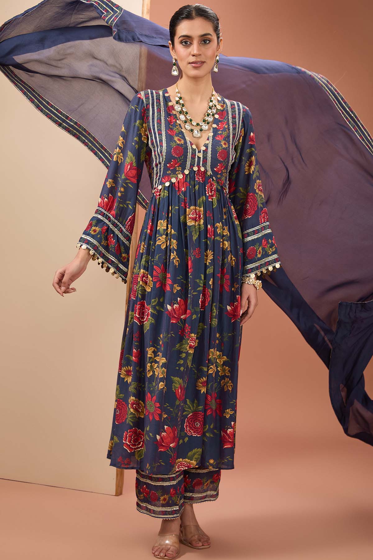 Cotton Silk Printed Kurta Set