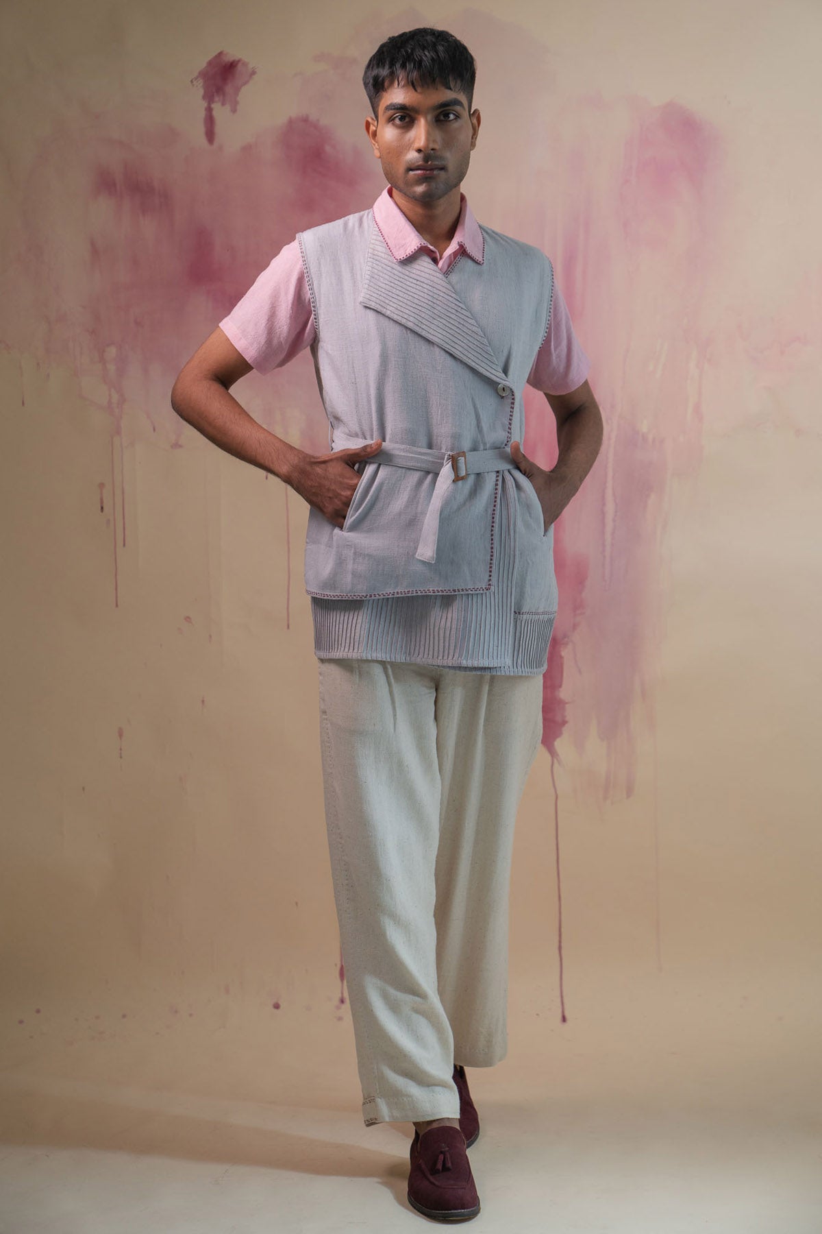 Buy Designer Cotton Asymmetric Jacket & Pants By Lafaani