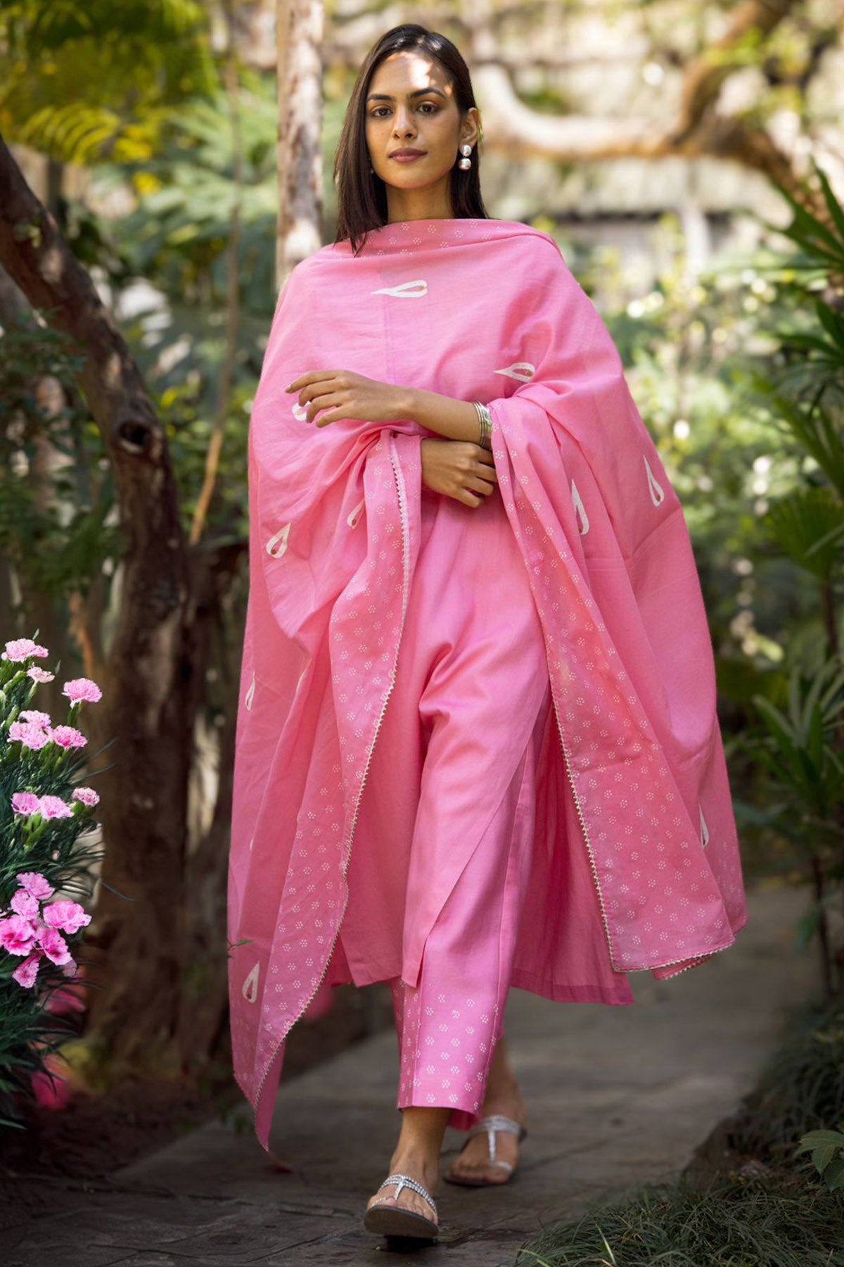 Cotton Block Print Kurta Set