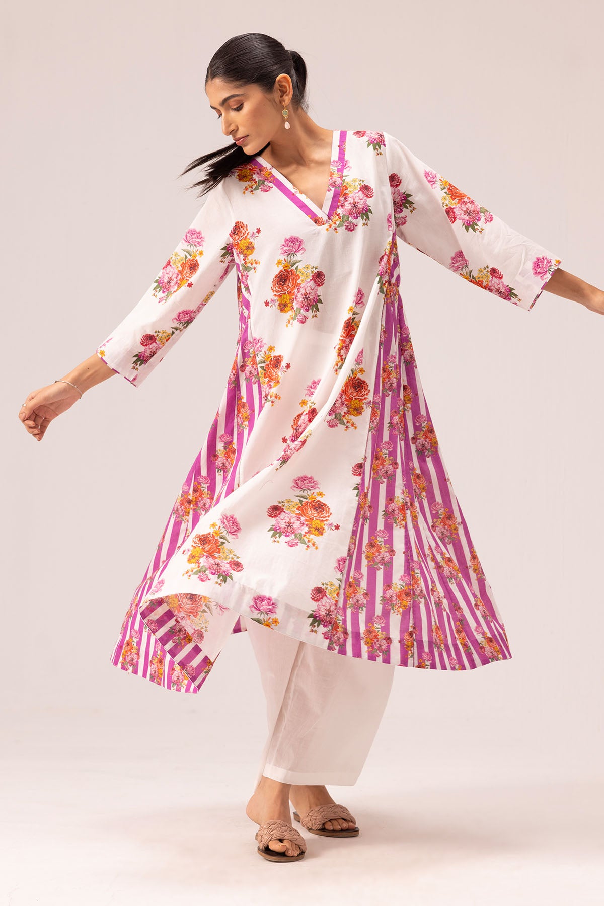 Cotton Choga Panel Kurta Set