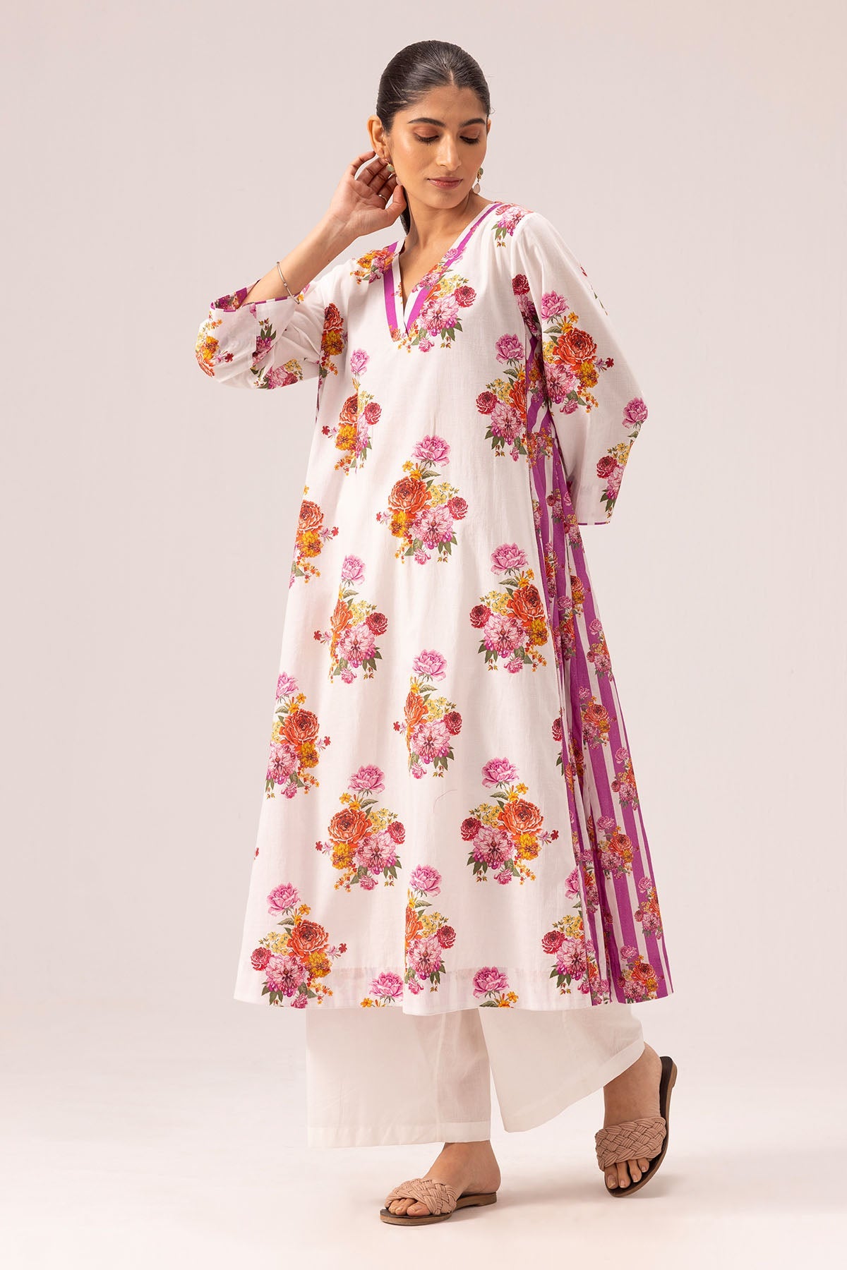 Buy Cotton Choga Panel Kurta Set By Label Shreya Sharma For Women Online at ScrollnShops