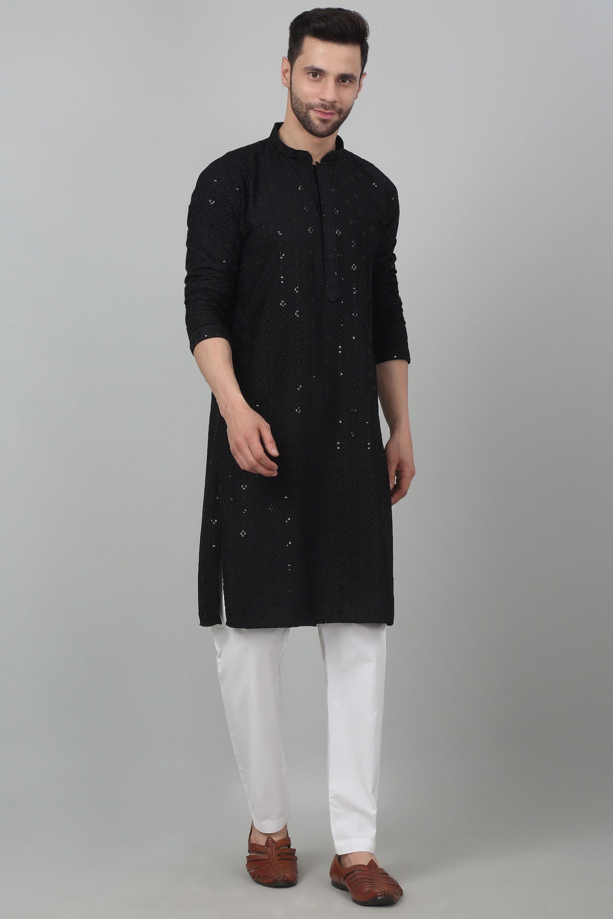 Cotton Embroidered Kurta Set