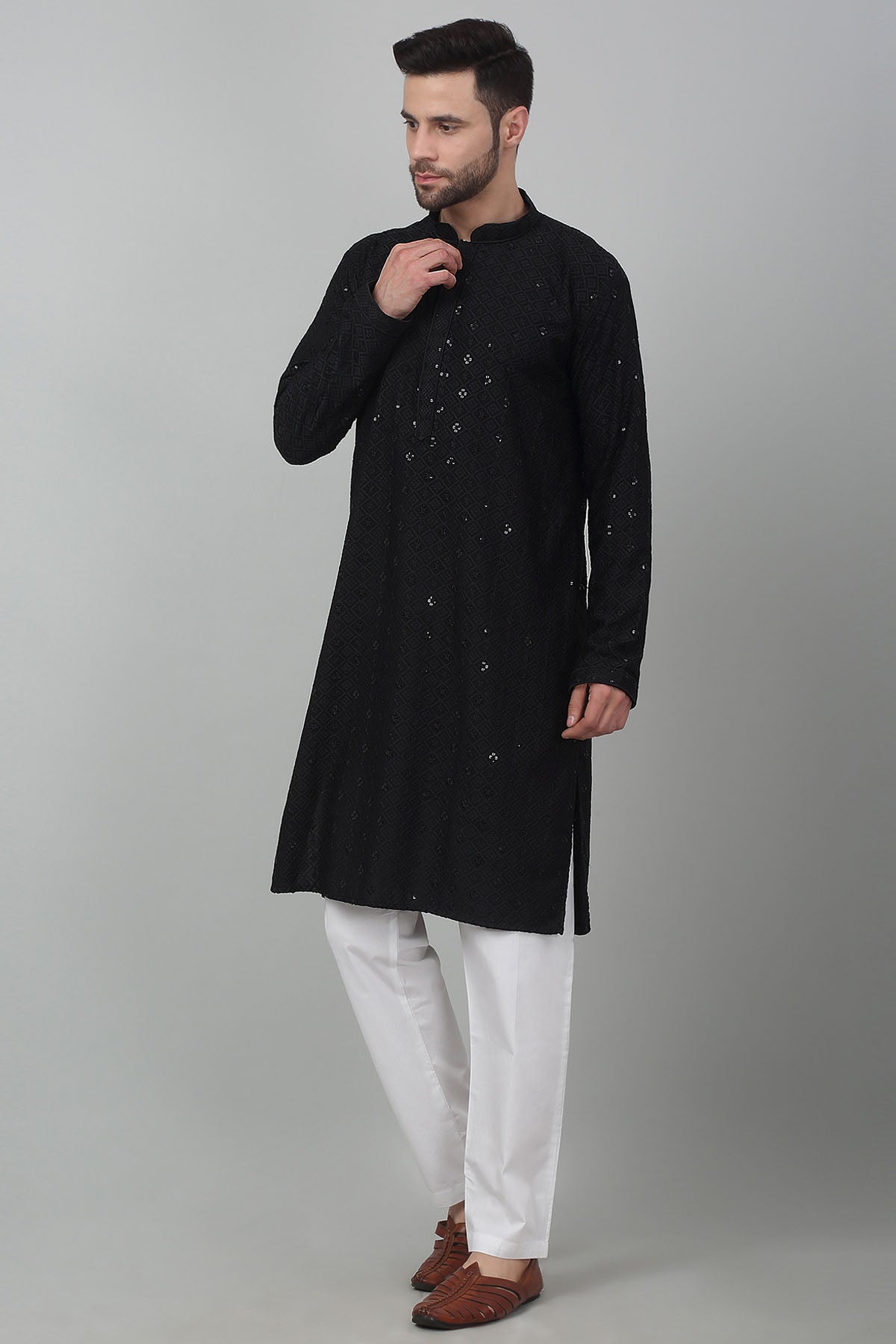 Cotton Embroidered Kurta Set