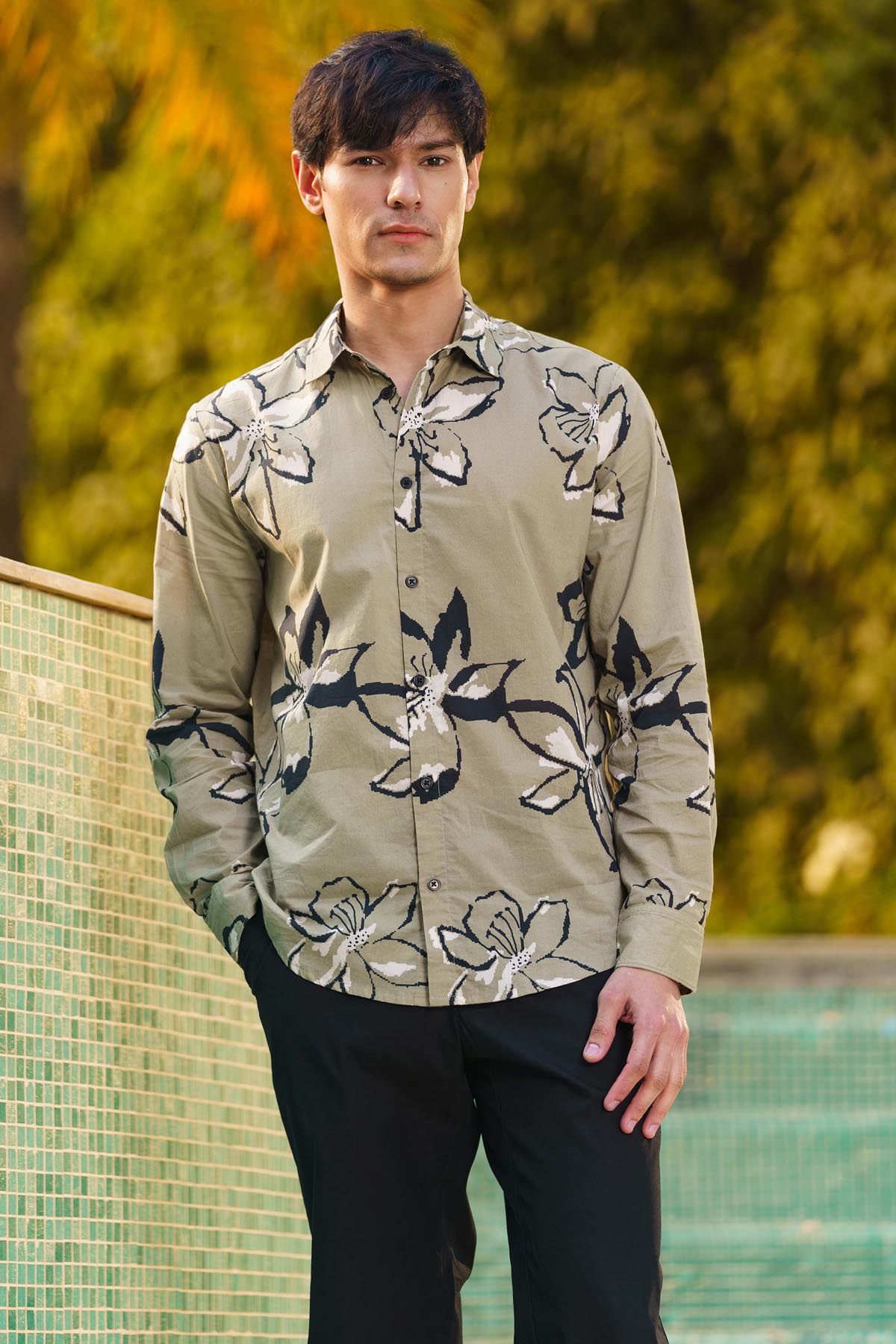Cotton Floral Printed Shirt