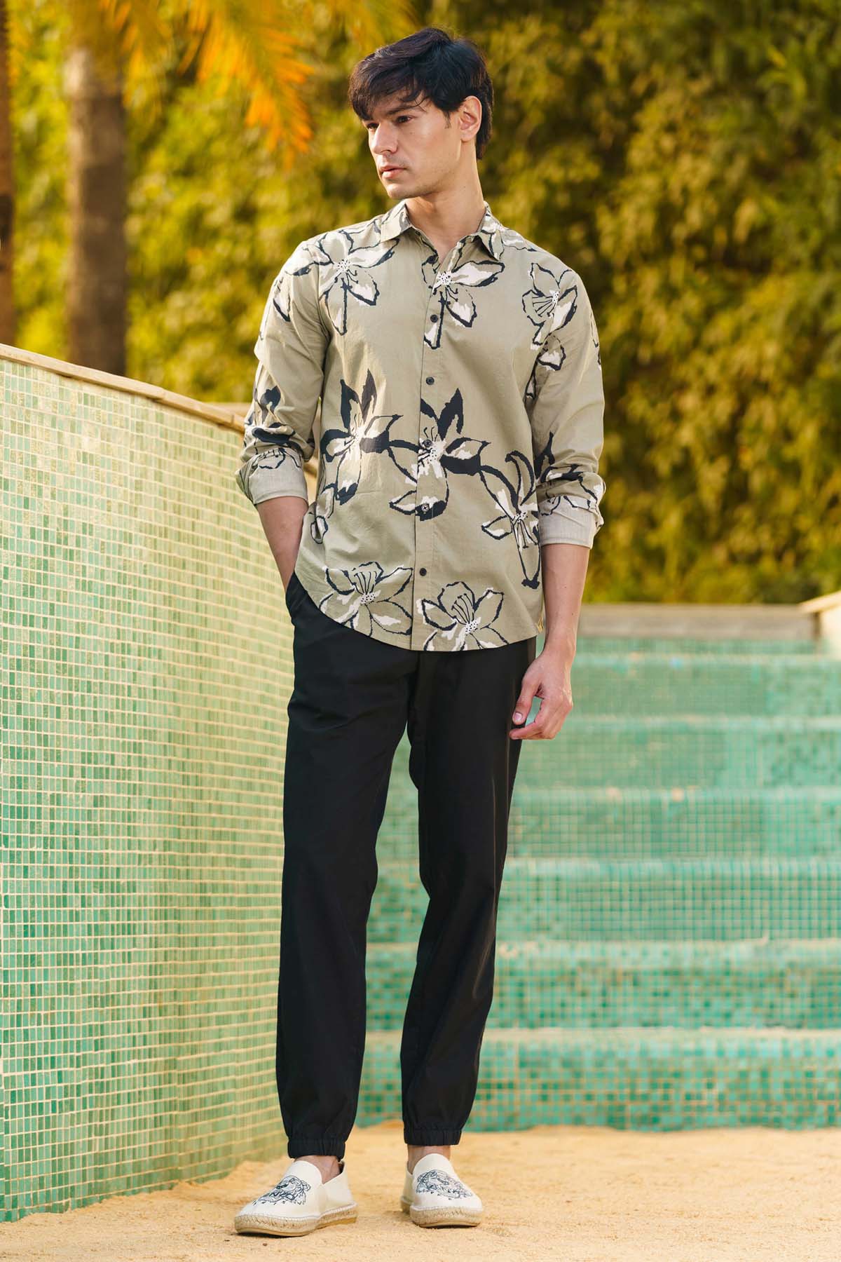 Cotton Floral Printed Shirt