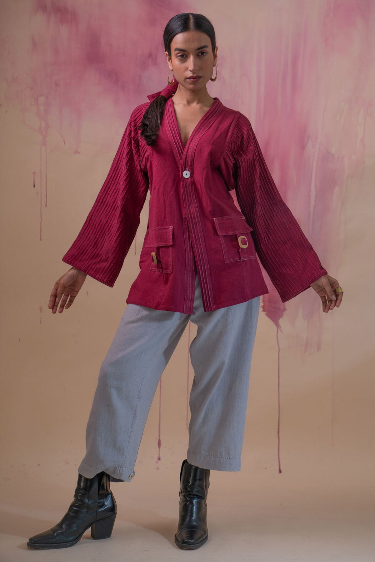 Buy Designer Cotton Haori Jacket & Pants By Lafaani