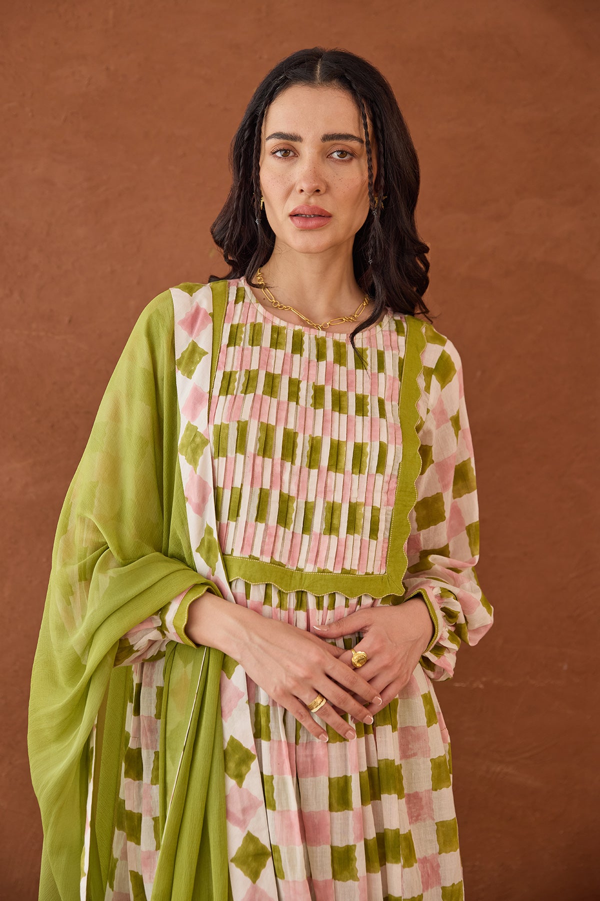 Cotton Mulmul Printed Kurta Set