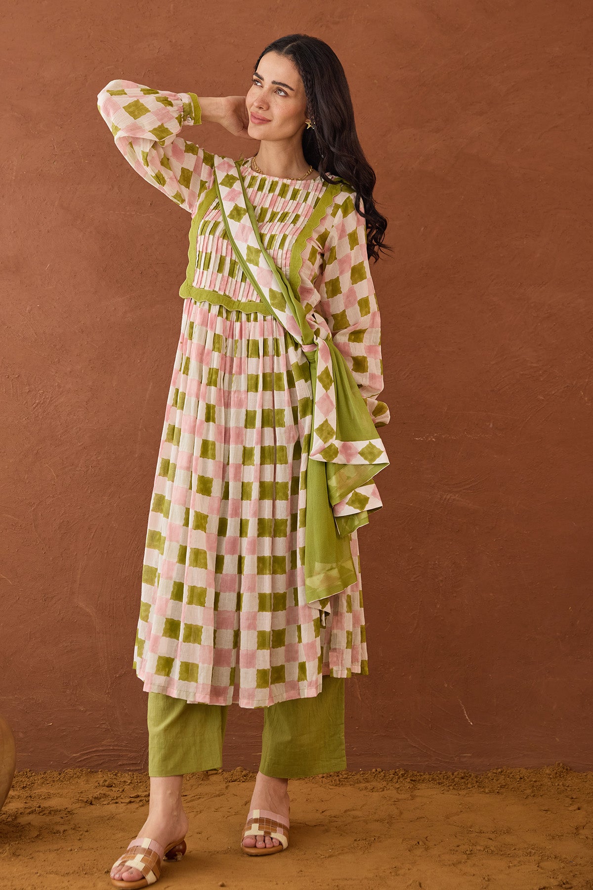 Cotton Mulmul Printed Kurta Set