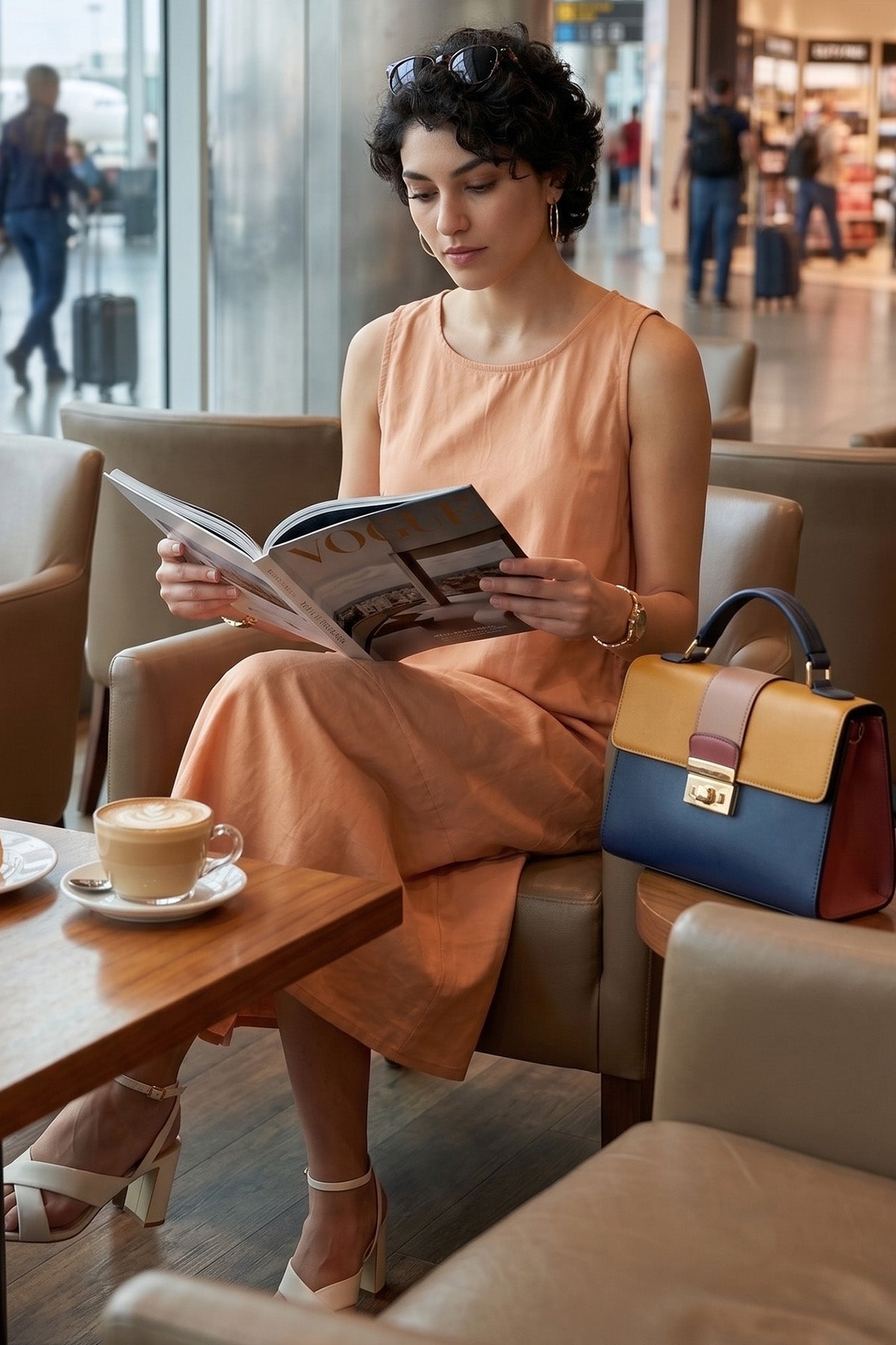 Cotton Peach Sleeveless Dress