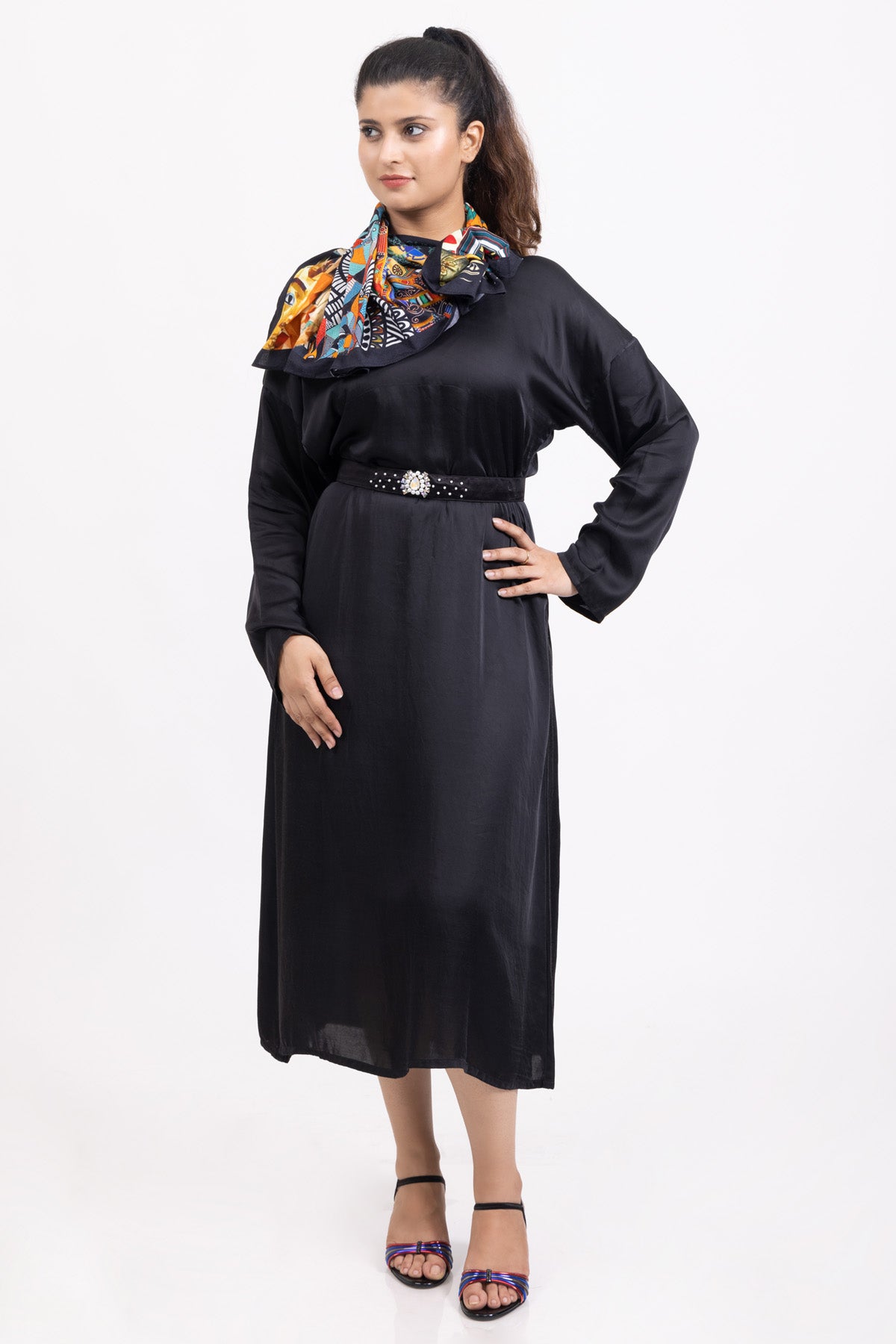 Cotton Silk Multicolor Scarf