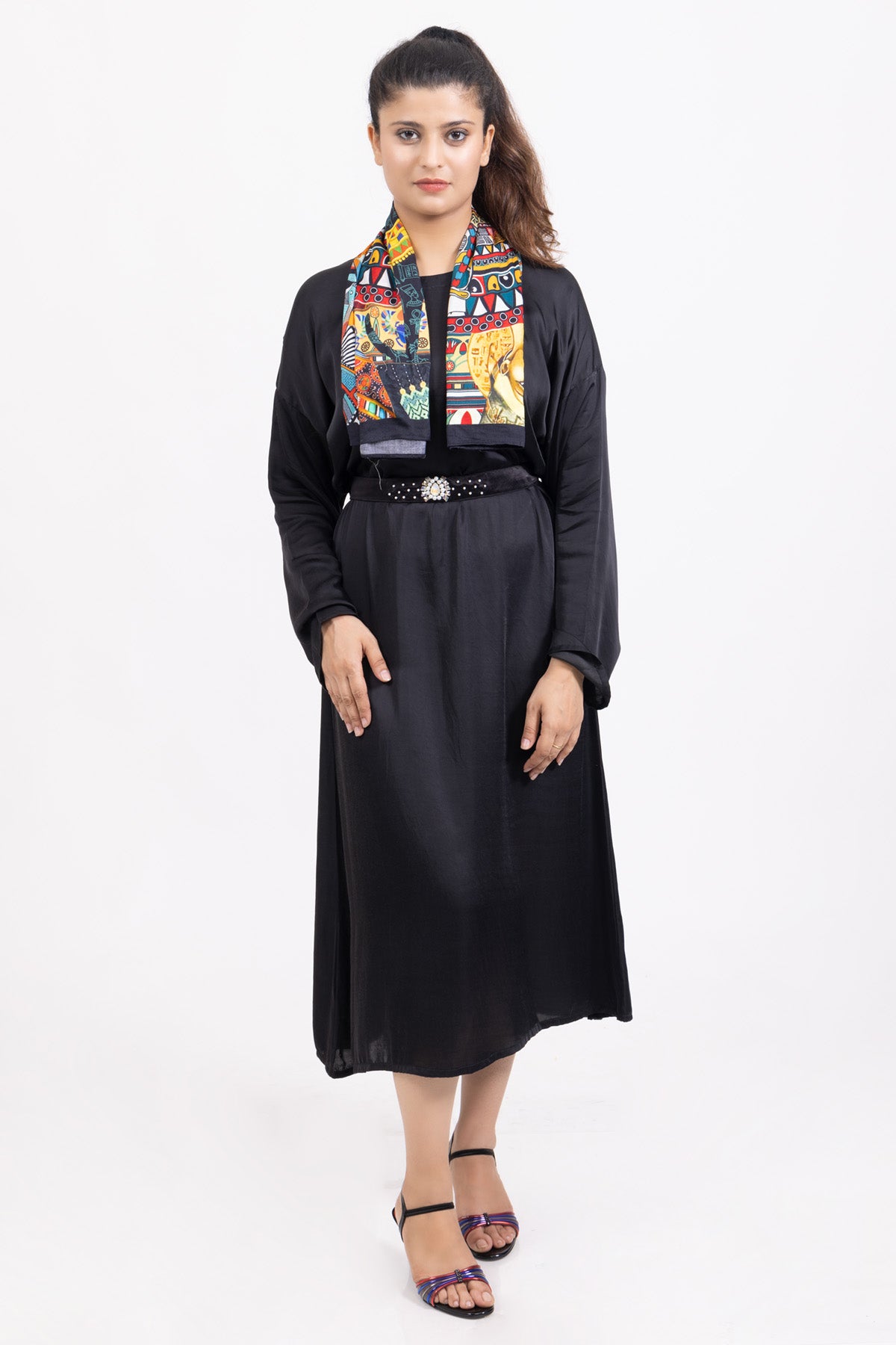 Cotton Silk Multicolor Scarf