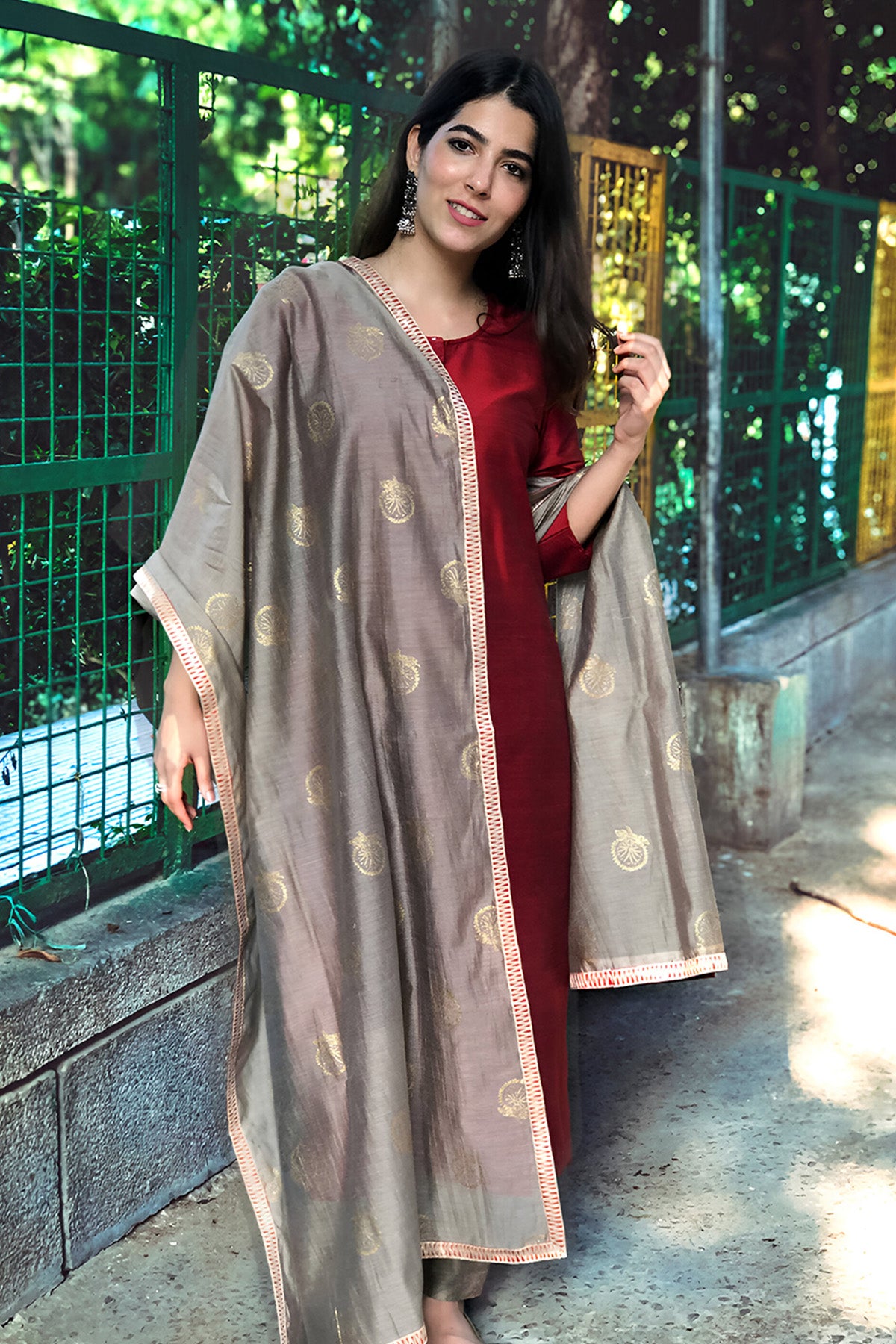 Cotton Silk Straight Kurta Set