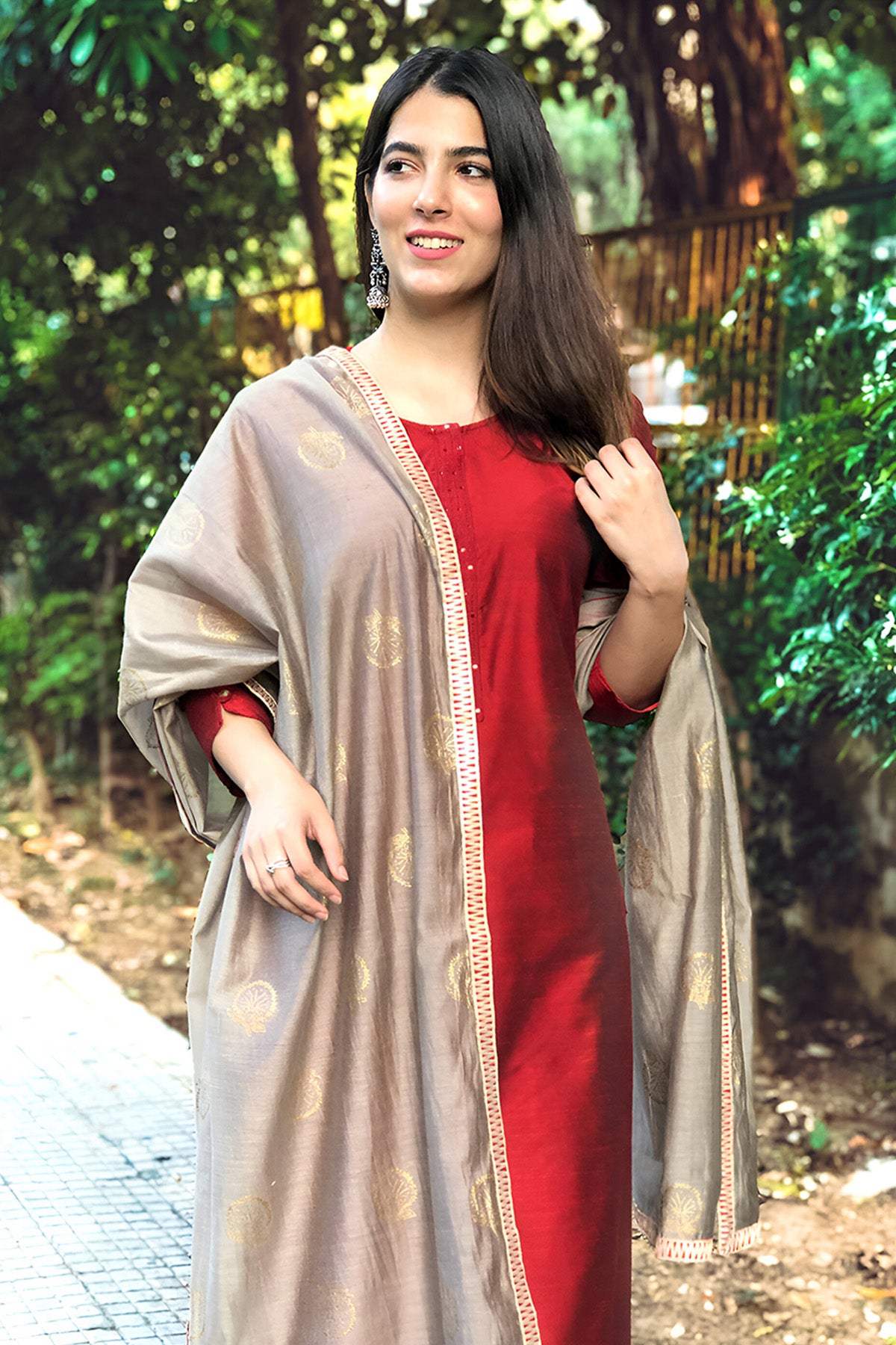 Cotton Silk Straight Kurta Set