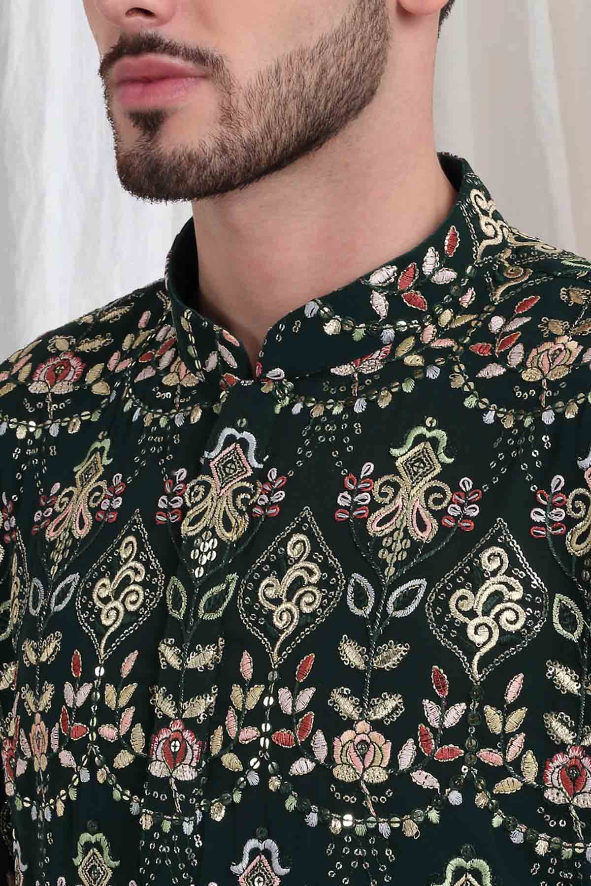 Cotton Thread Work Kurta Set