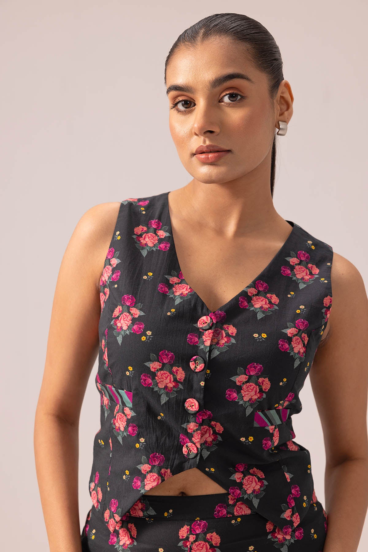 Cotton Vest Style Top & Pants