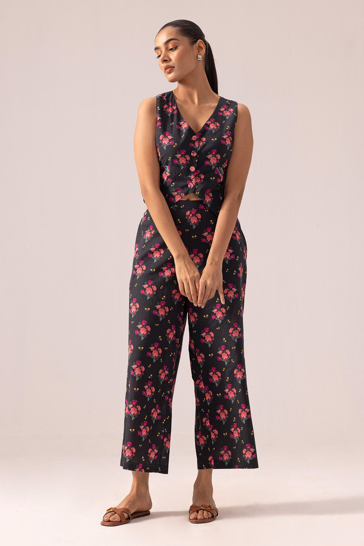 Cotton Vest Style Top & Pants