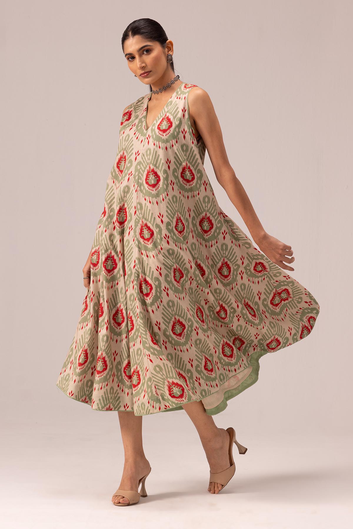 Cotton White Sleeveless Dress