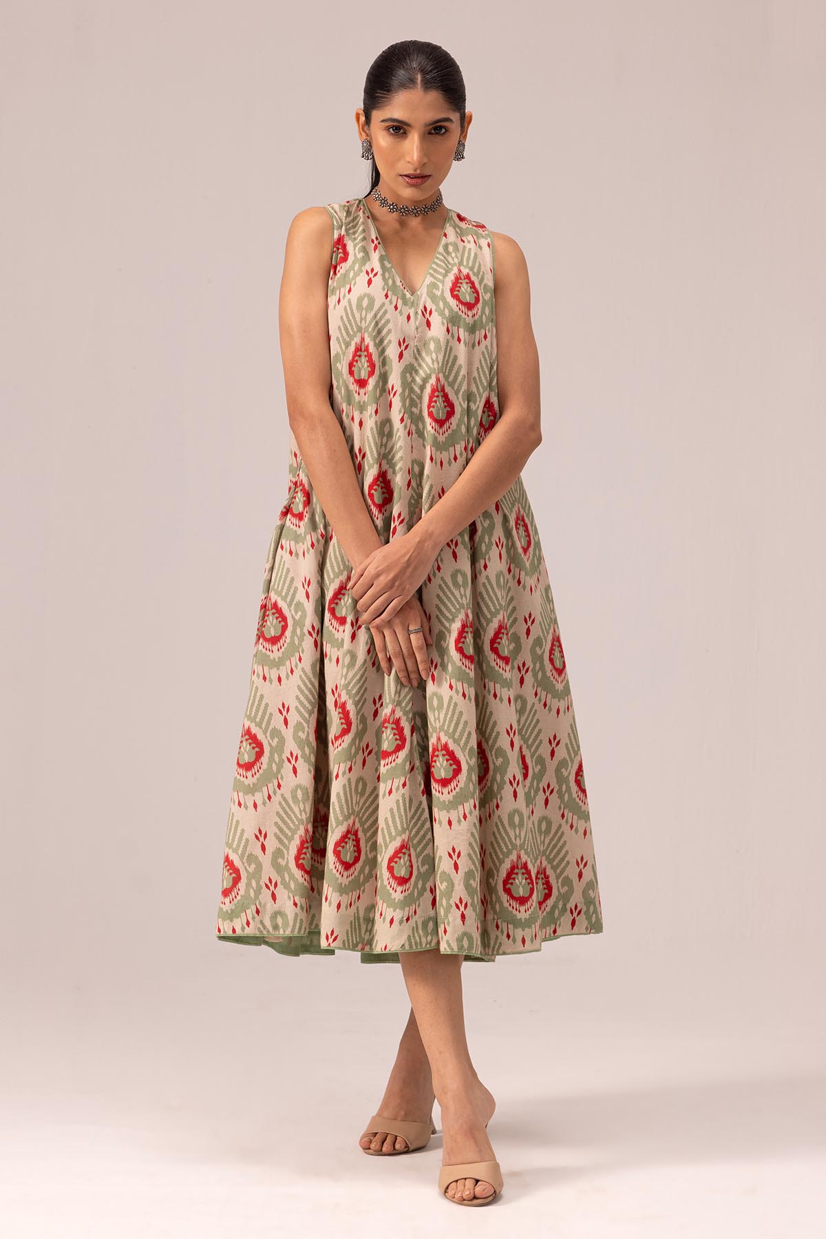 Cotton White Sleeveless Dress