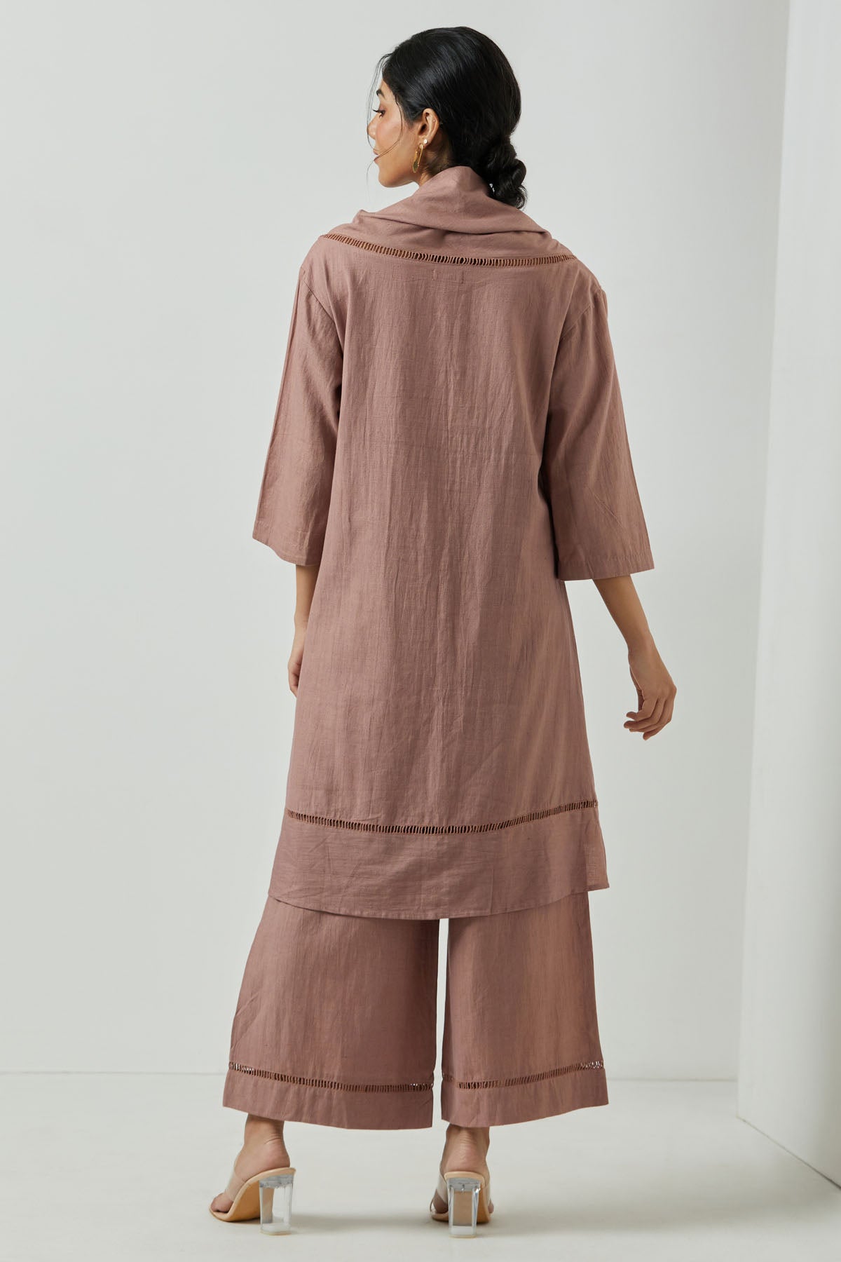 Cowl Drape Pale Mauve Tunic