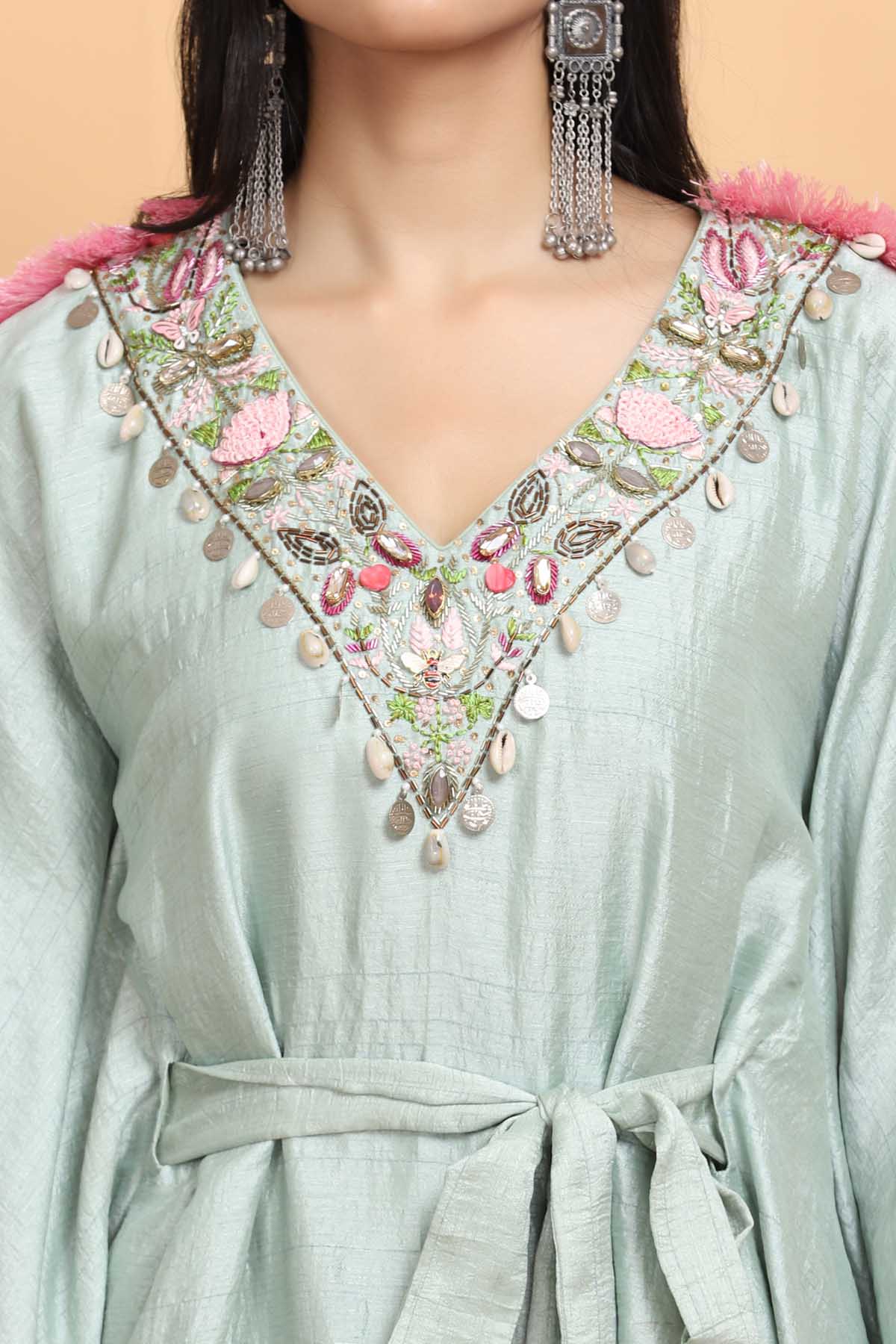 Cowrie Shell Detailed Kaftan