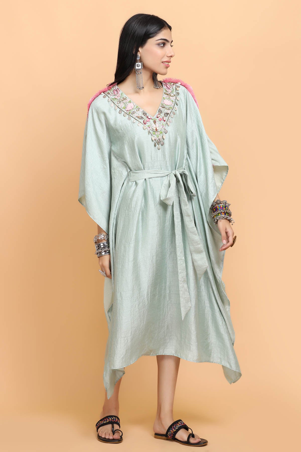 Cowrie Shell Detailed Kaftan