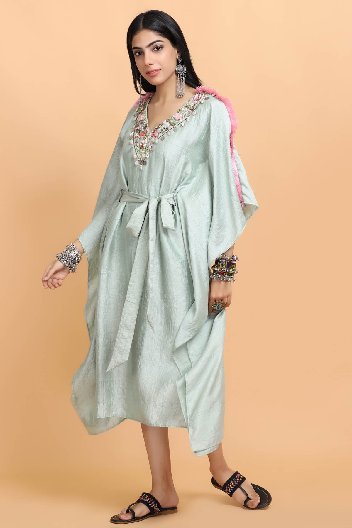 Cowrie Shell Detailed Kaftan