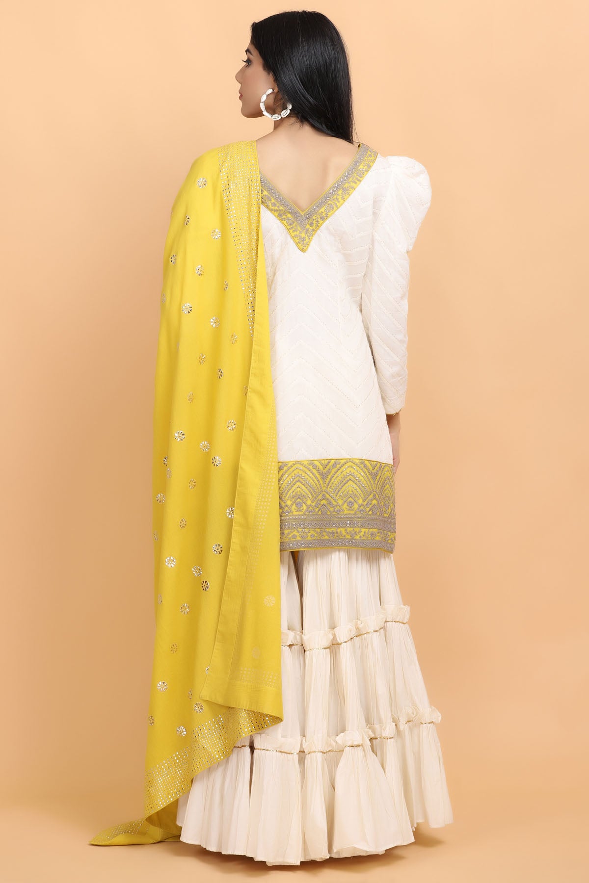 Chanderi Cotton Emb Kurta Set