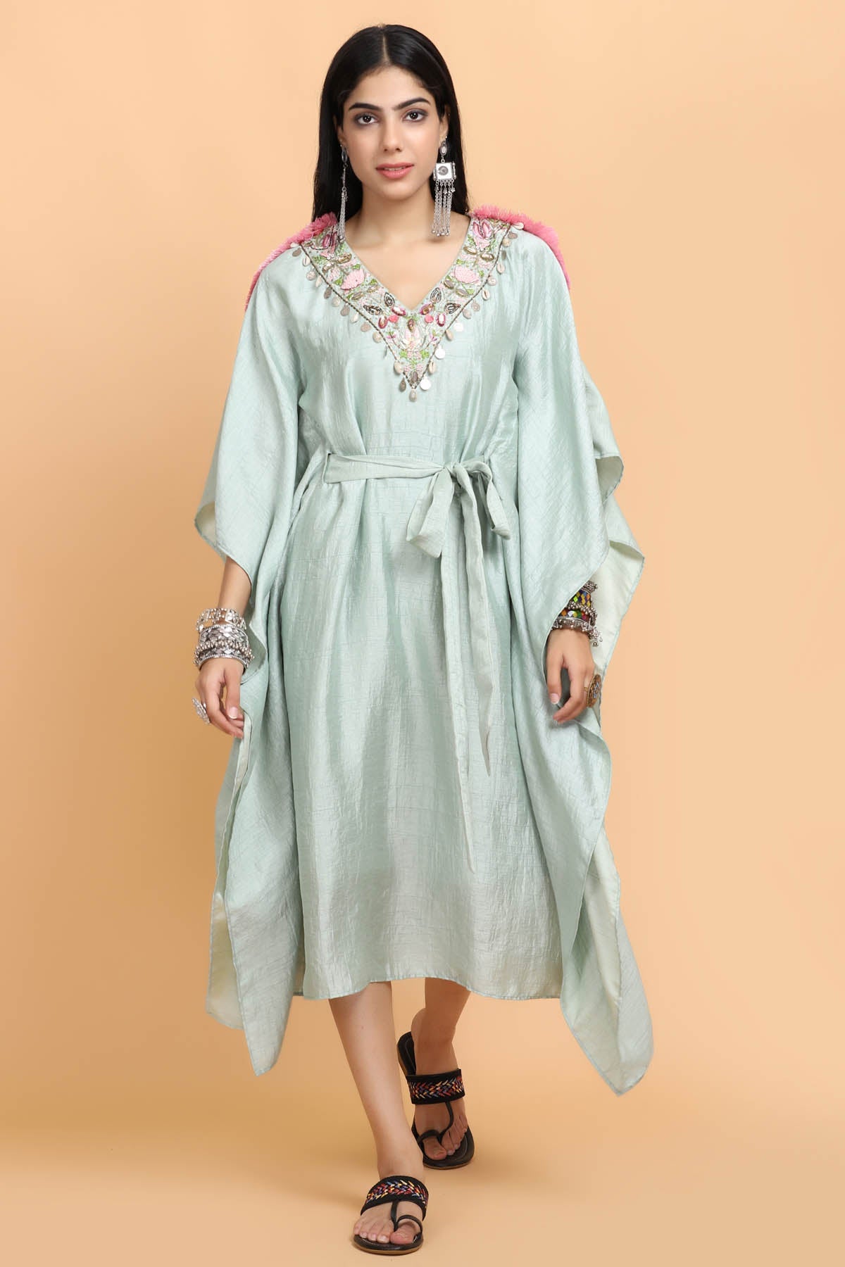Buy Arpita SulakshanaCowrie Shell Detailed Kaftan