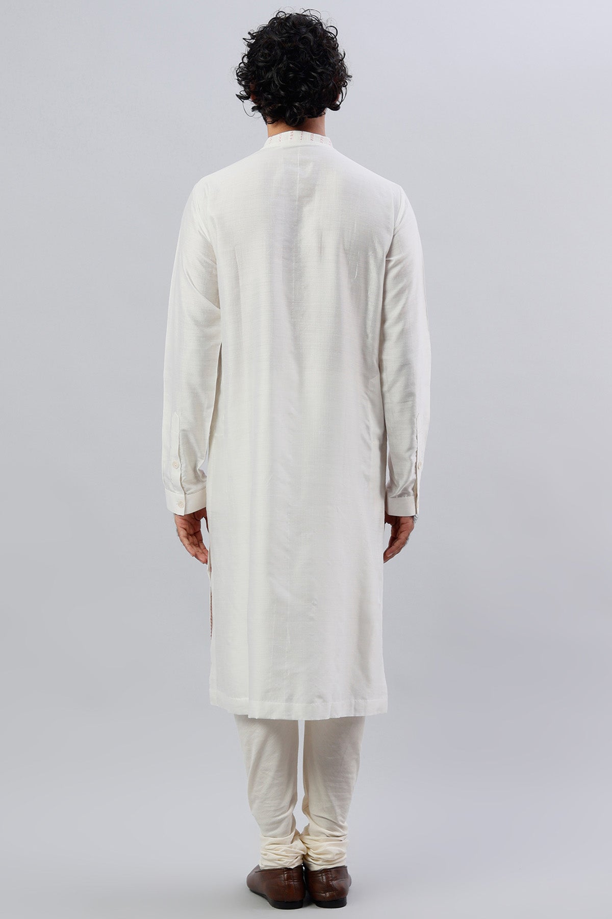 Cream Pintuck Kurta Set