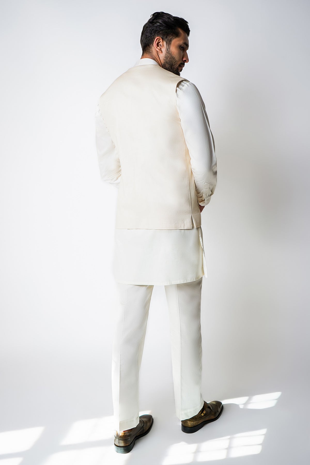 Cream Gold Kasab Dori Bundi Set